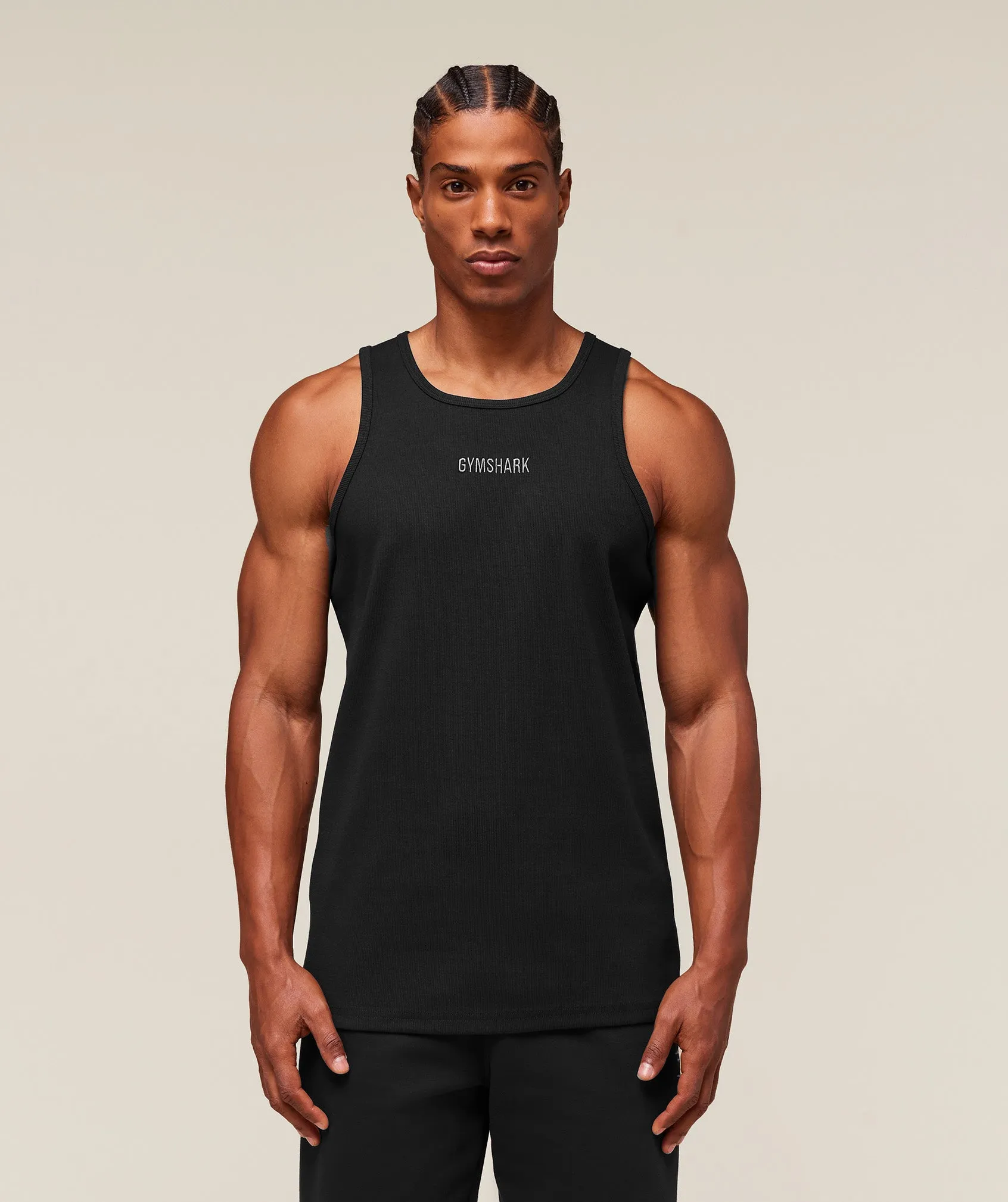 Gymshark Premium Ribbed Tank - Black sold by Gymshark