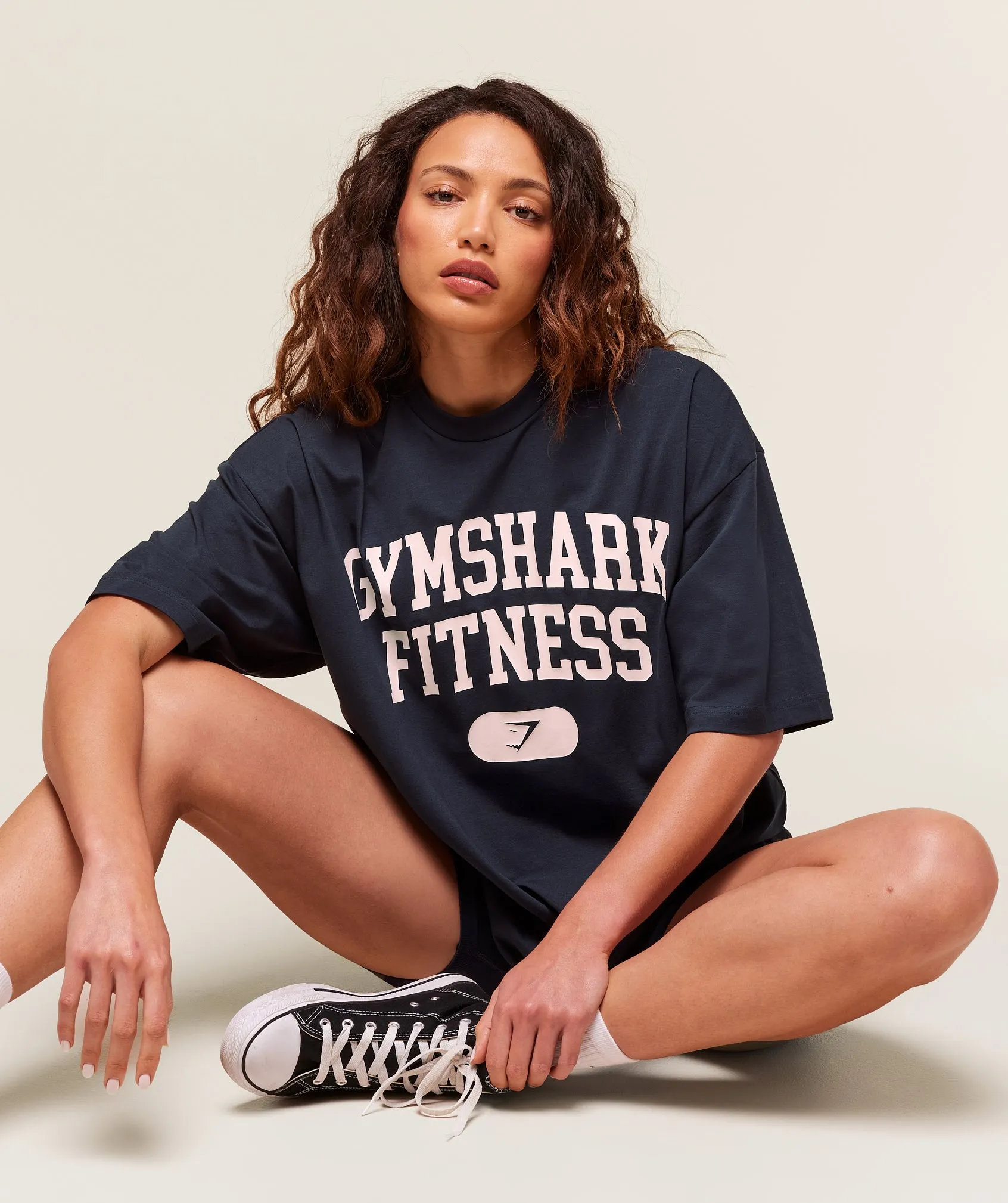 Gymshark Campus Graphic Oversized T-shirt - Heavy Blue sold by Gymshark product image thumbnail 5