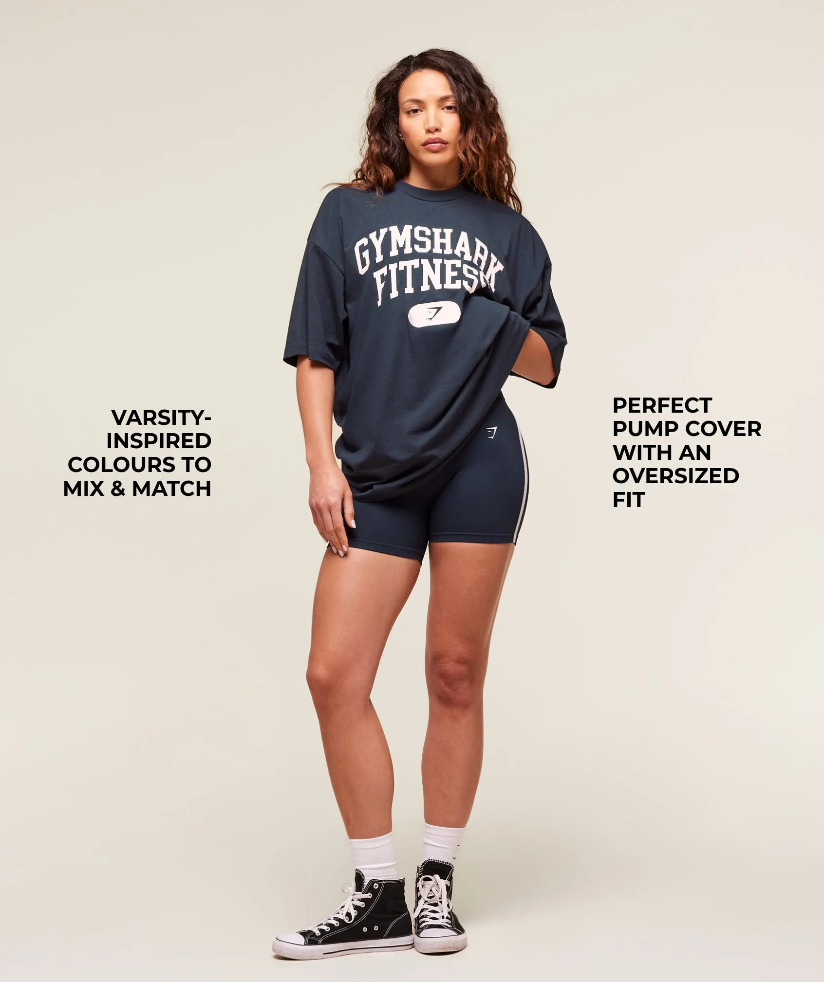 Gymshark Campus Graphic Oversized T-shirt - Heavy Blue sold by Gymshark product image thumbnail 3