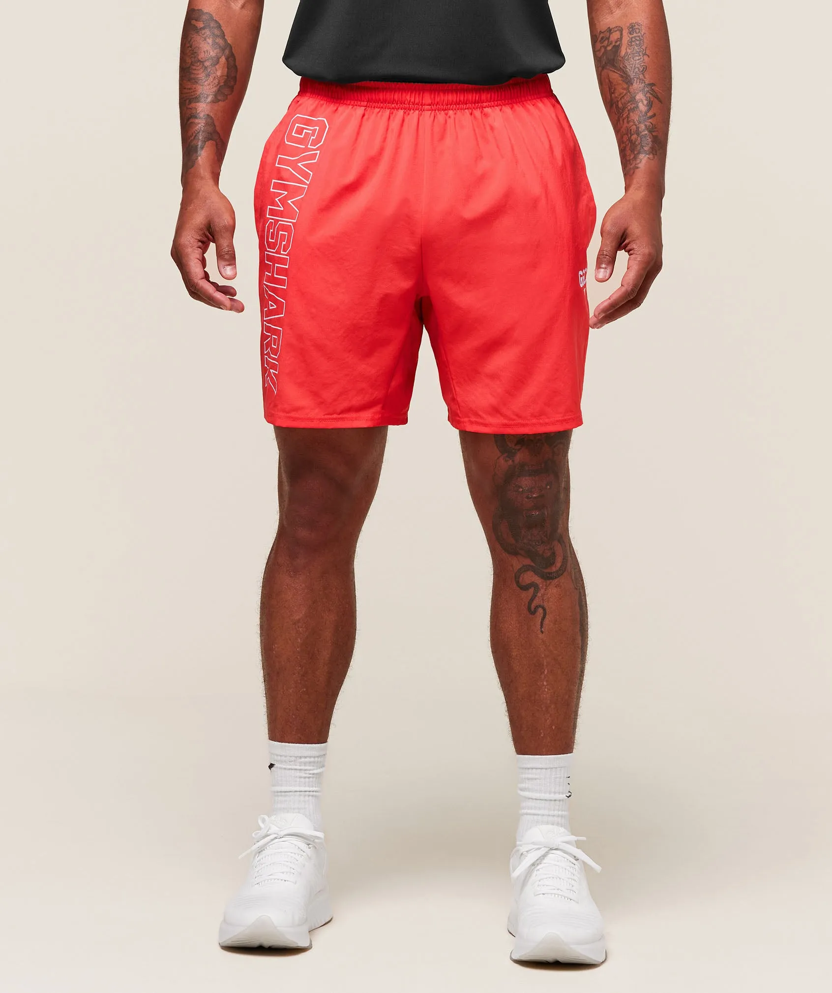 Gymshark Hybrid Athlete 7" Shorts - Coral Red sold by Gymshark