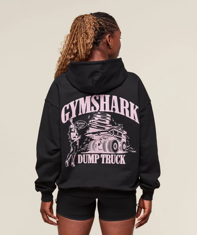 Gymshark Dump Truck Graphic Hoodie - Black sold by Gymshark