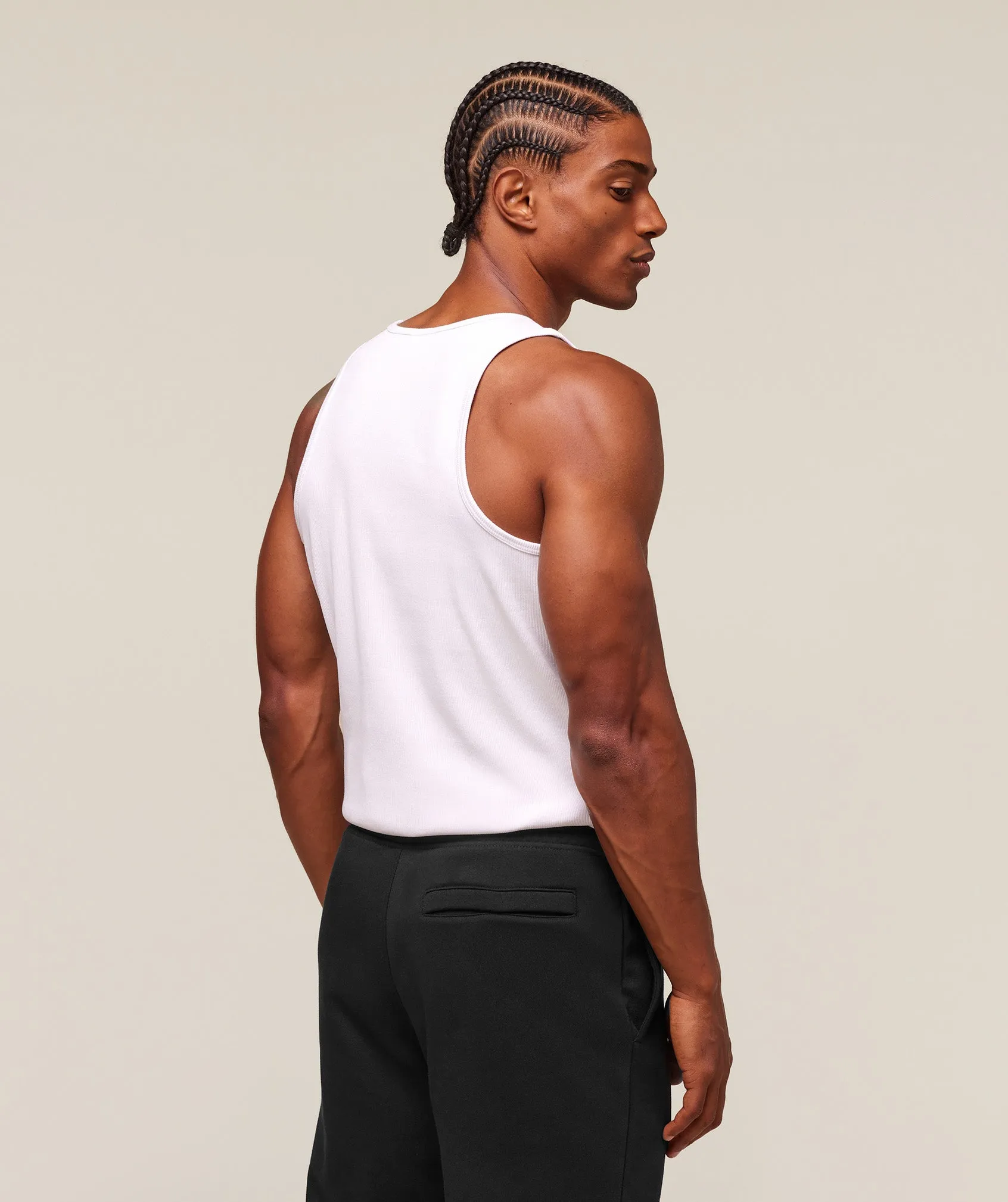 Gymshark Premium Ribbed Tank - White sold by Gymshark product image thumbnail 2
