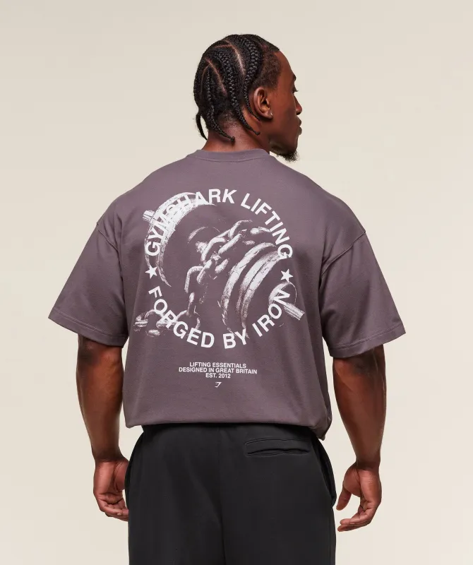 Gymshark Forged By Iron T-Shirt - Brushed Purple sold by Gymshark