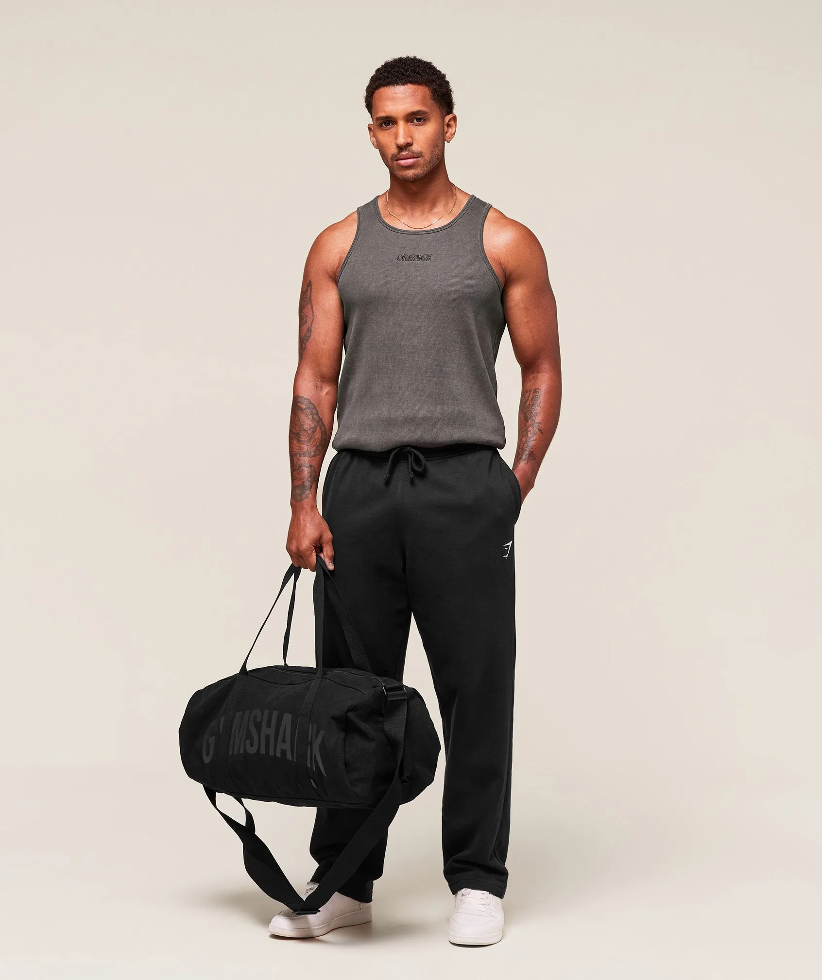Gymshark Washed Premium Ribbed Tank - Onyx Grey sold by Gymshark product image thumbnail 4