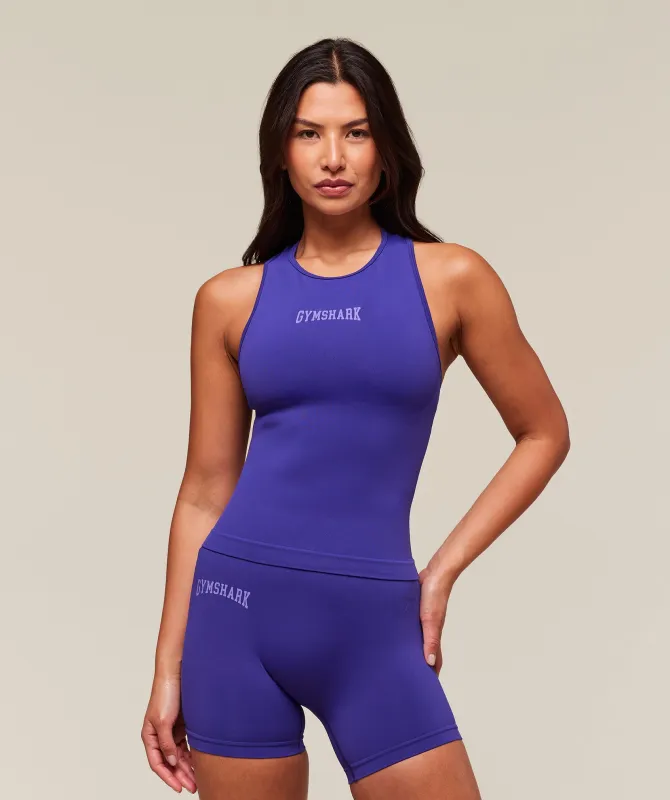 Gymshark Everyday Seamless Graphic Tank - Cobalt Purple sold by Gymshark