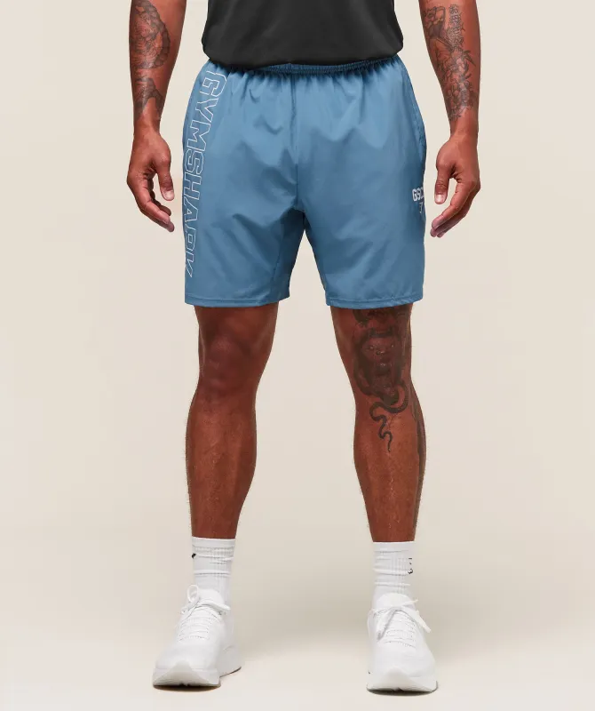 Gymshark Hybrid Athlete 7" Shorts - Classic Blue sold by Gymshark