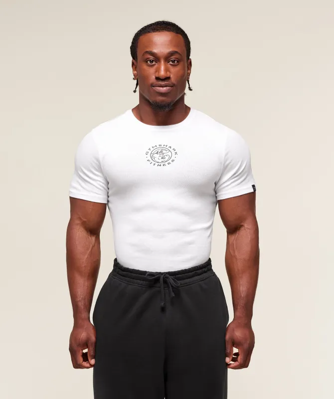 Gymshark Lifting Club Ribbed T-Shirt - White sold by Gymshark