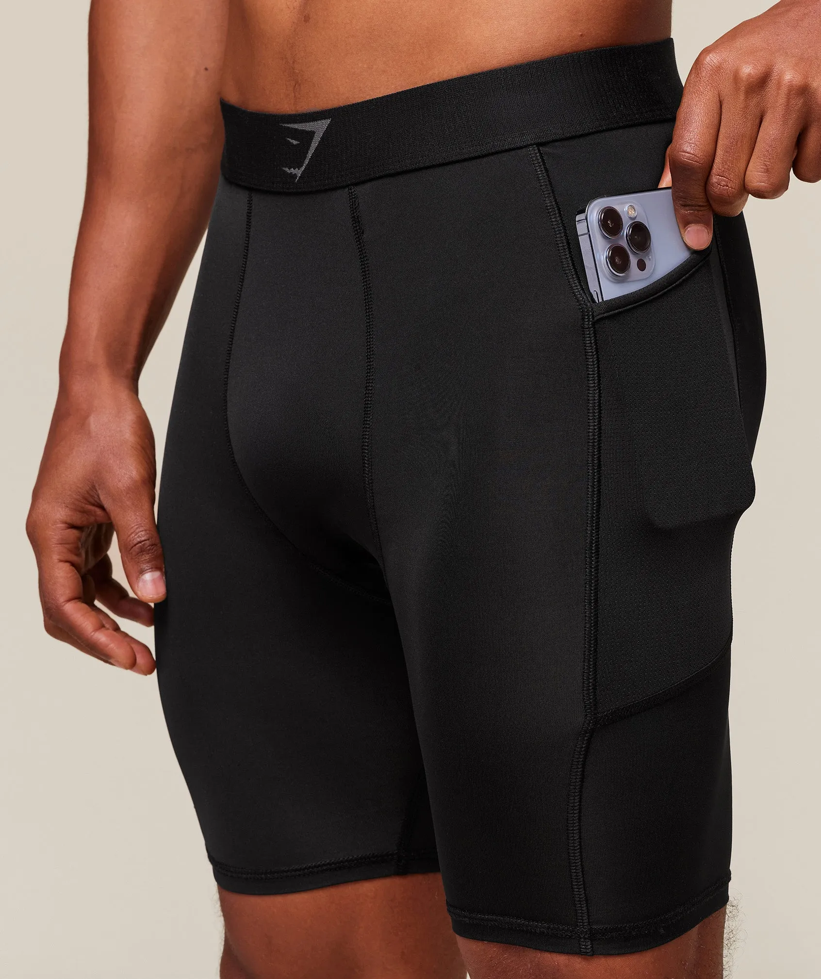 Gymshark Element Baselayer Half Tight - Black sold by Gymshark product image thumbnail 5