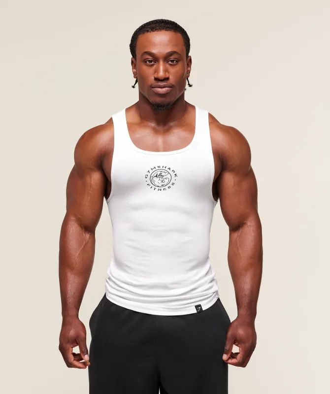 Gymshark Lifting Club Ribbed Tank - White sold by Gymshark