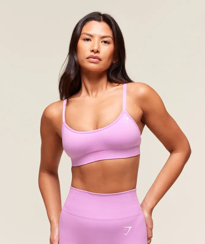 Gymshark Vital Sports Bra - Sour Pink Marl sold by Gymshark