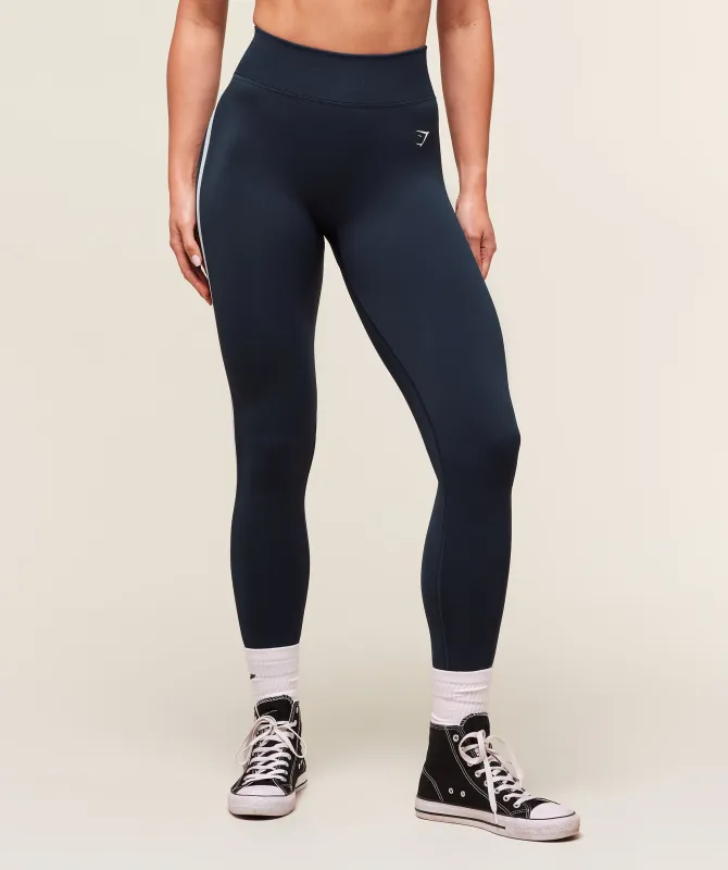 Gymshark Lift Campus Seamless Leggings - Heavy Blue sold by Gymshark