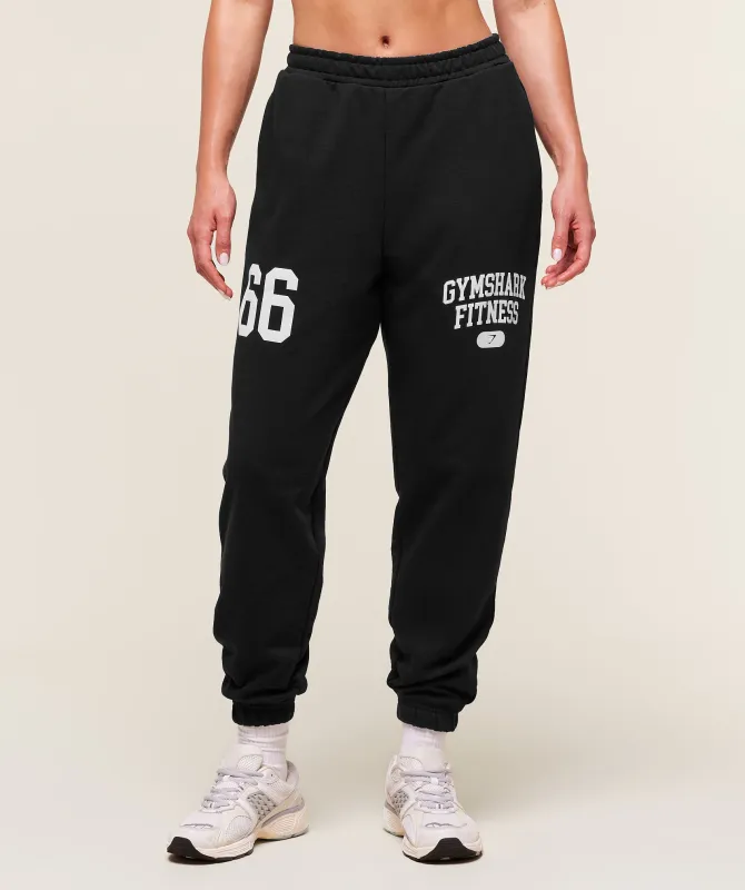 Gymshark Campus Graphic Oversized Jogger - Black sold by Gymshark