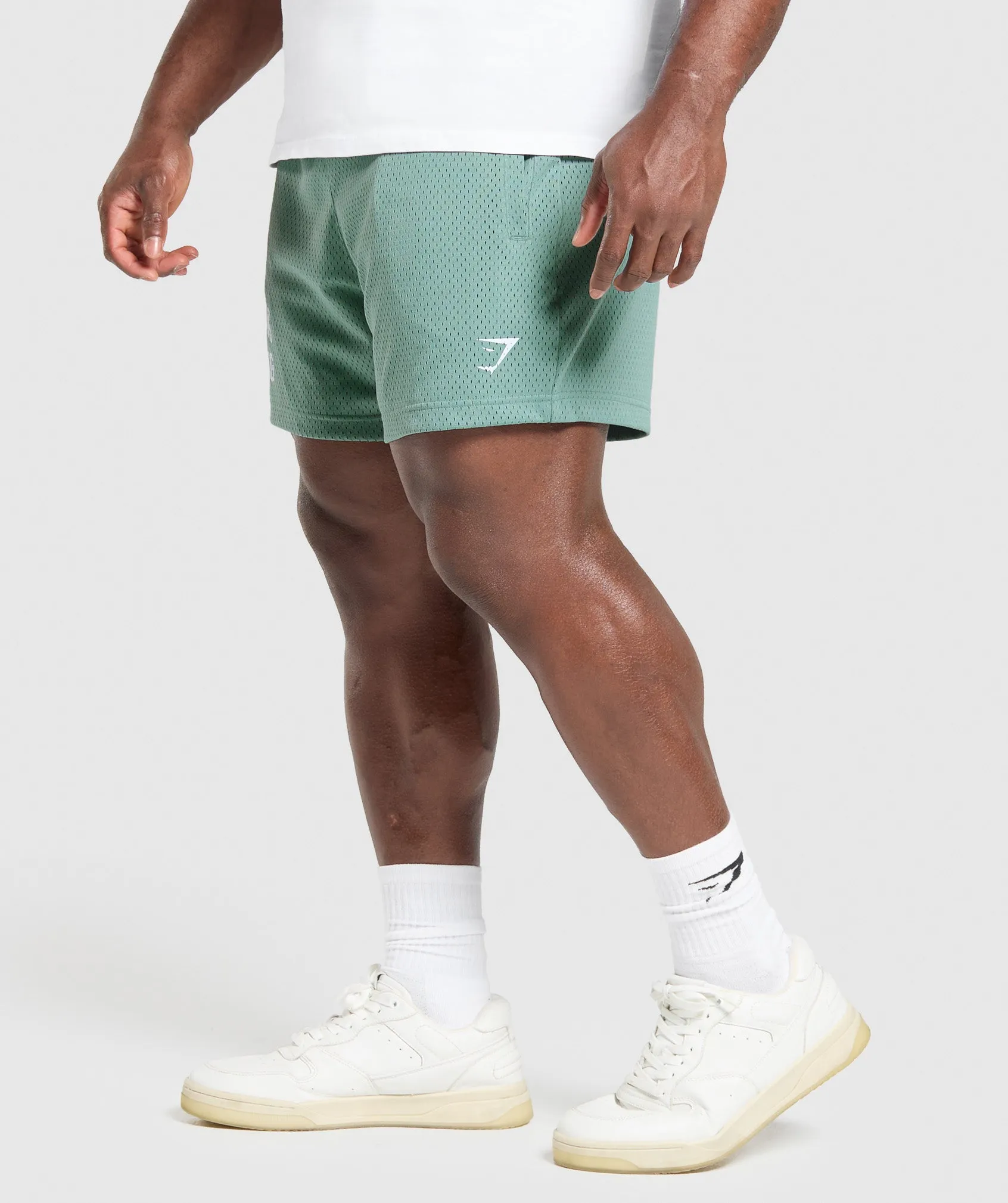 Gymshark Lifting Mesh 5" Shorts - Celeste Blue sold by Gymshark product image thumbnail 3