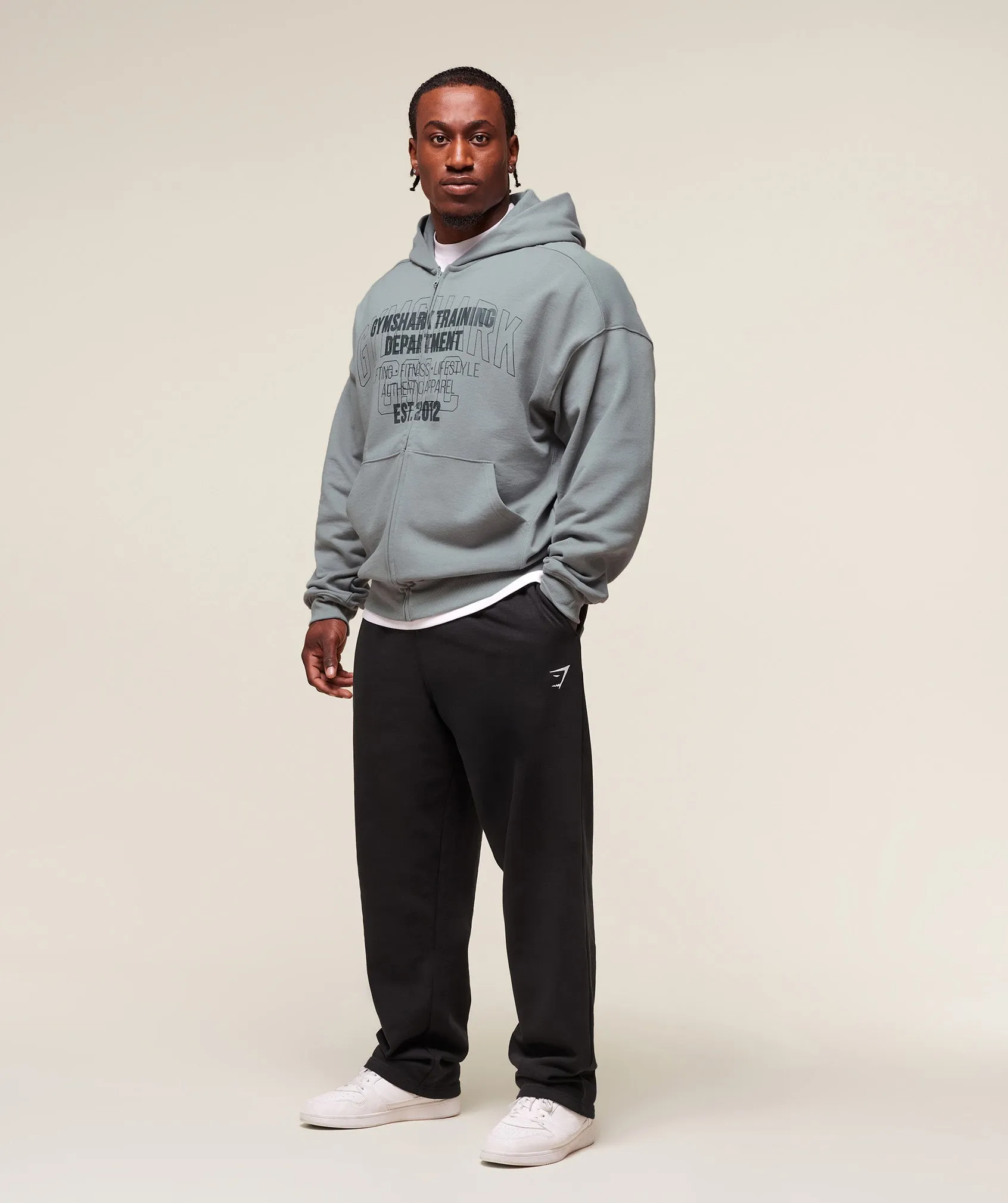 Gymshark Authentic Apparel Zip Up Hoodie - Smokey Grey sold by Gymshark product image thumbnail 5