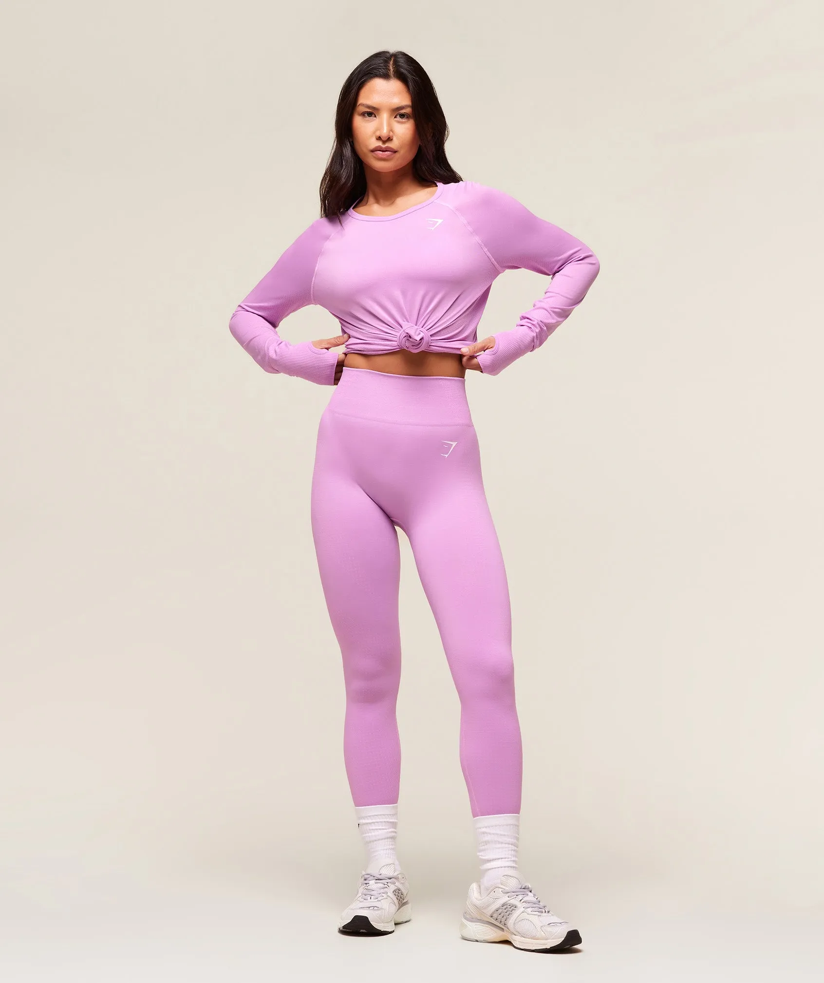Gymshark Vital Light Long Sleeve Top - Sour Pink Marl sold by Gymshark product image thumbnail 3