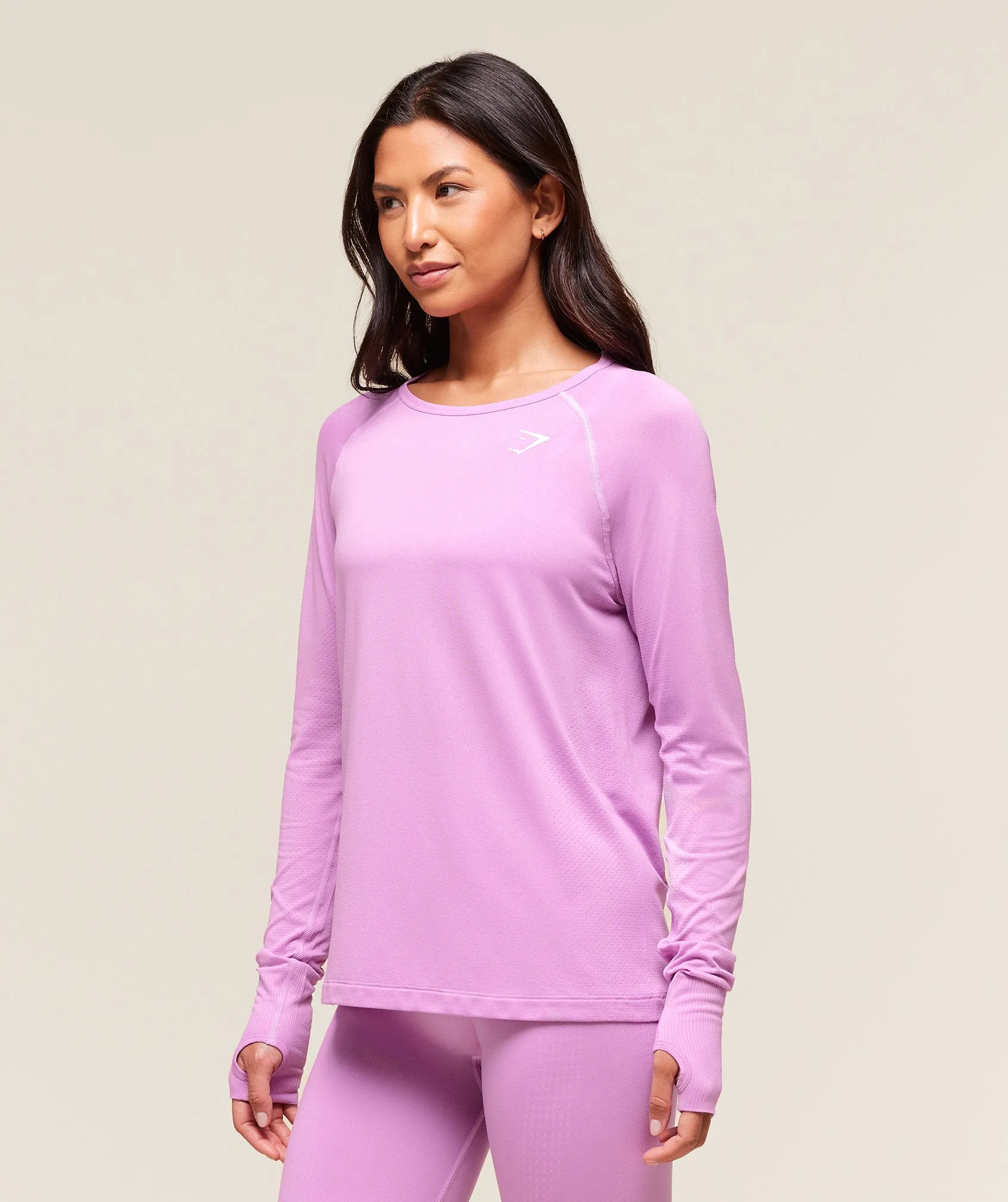 Gymshark Vital Light Long Sleeve Top - Sour Pink Marl sold by Gymshark product image thumbnail 4