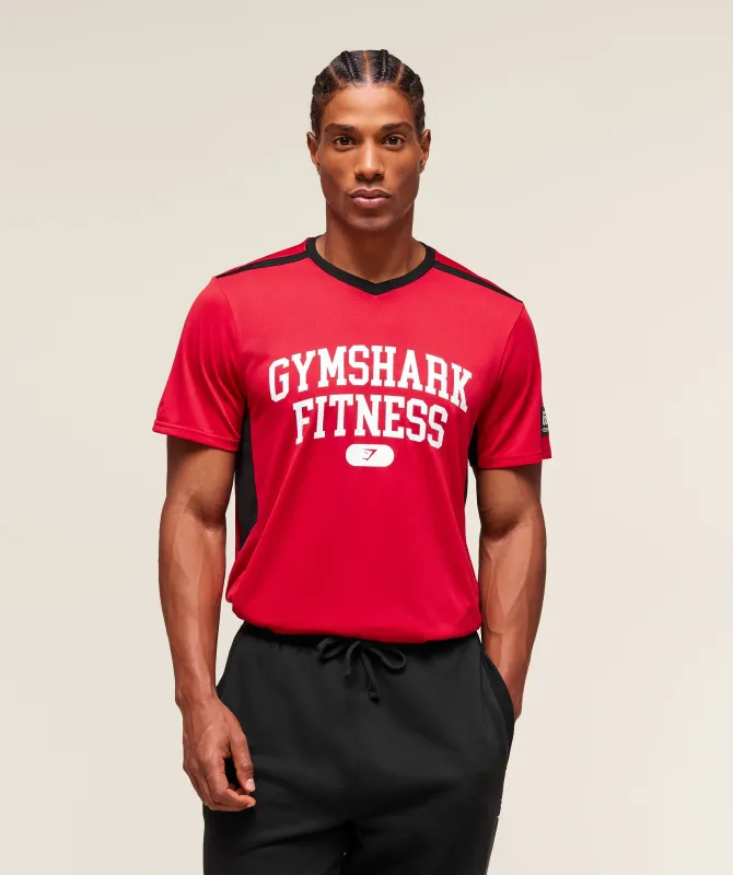 Gymshark Campus Tech T-Shirt - Conditioning Red sold by Gymshark