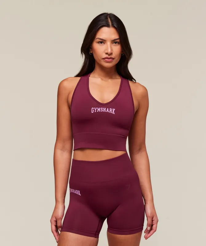 Gymshark Everyday Seamless Graphic Crop Tank - Strong Pink sold by Gymshark