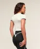 Gymshark Lift Varsity Seamless Midi T-Shirt - Soft White sold by Gymshark