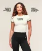 Gymshark Lift Varsity Seamless Midi T-Shirt - Soft White sold by Gymshark