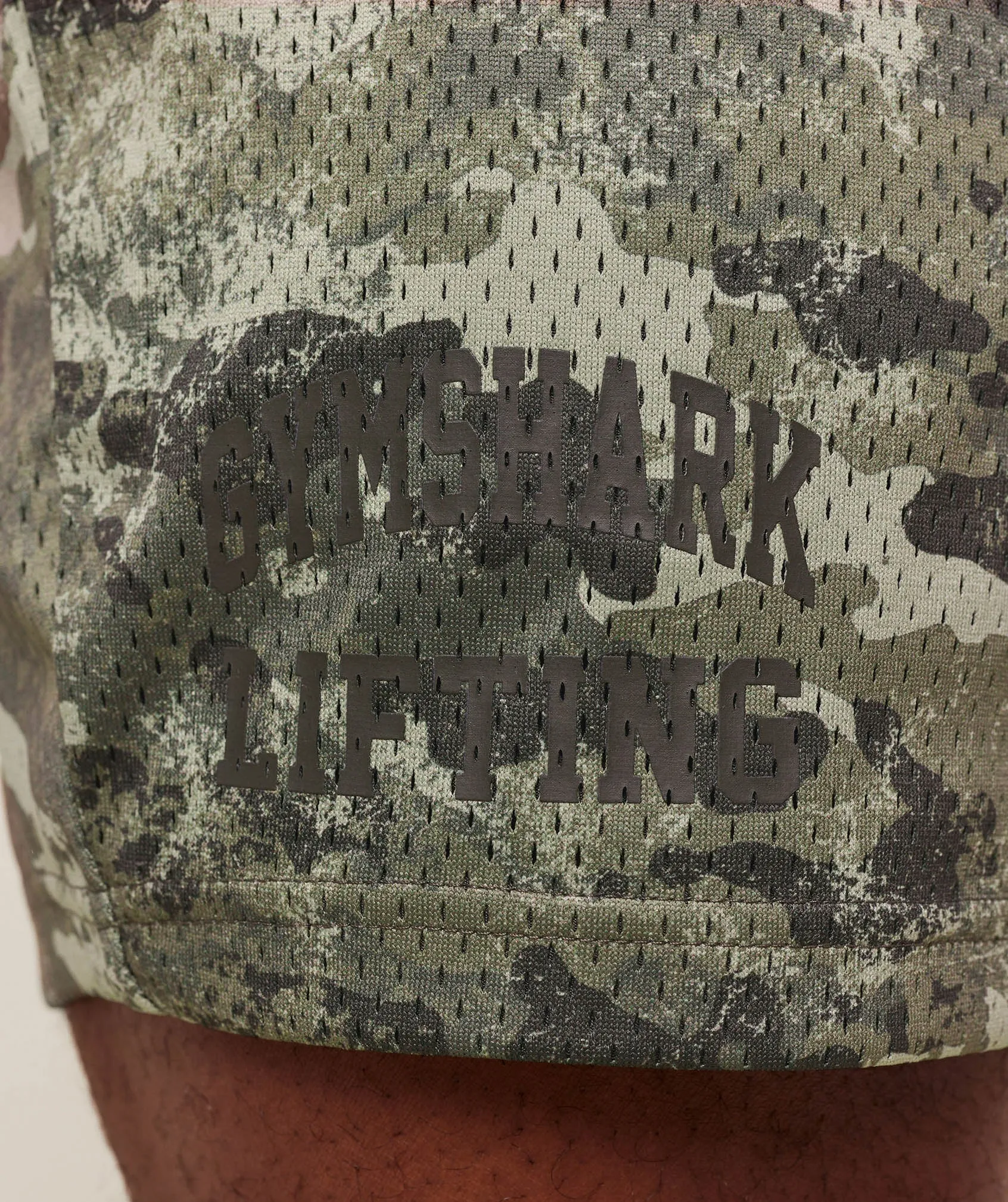 Gymshark Lifting Mesh 5" Shorts - Chalk Green sold by Gymshark product image thumbnail 4