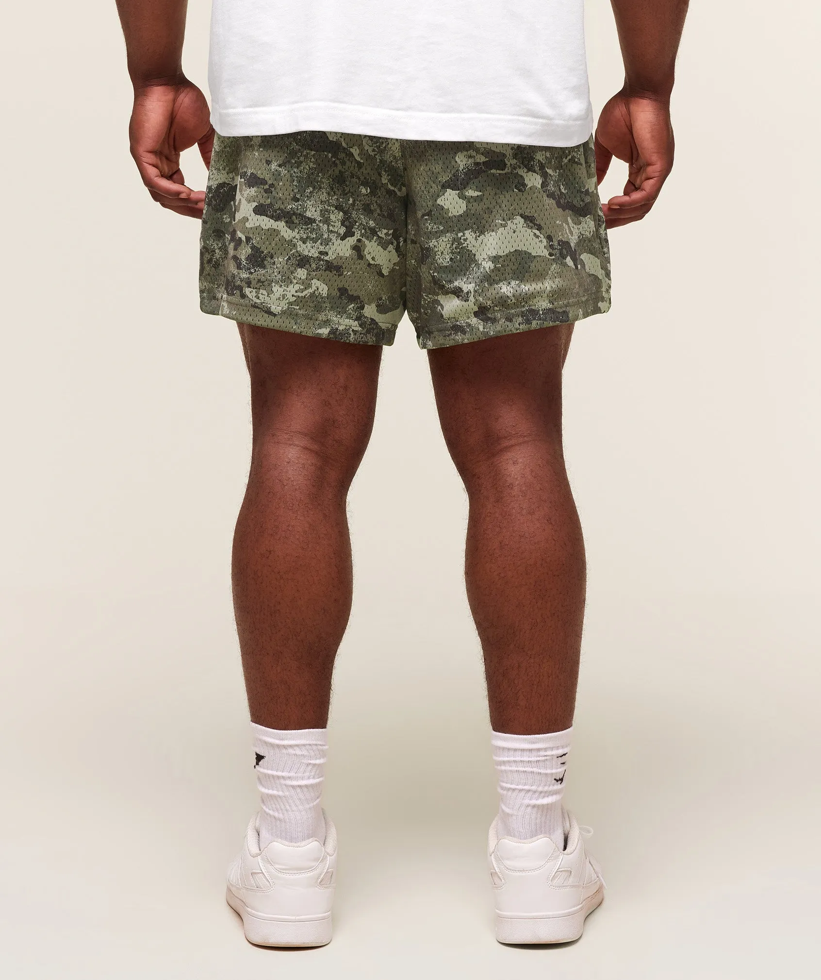 Gymshark Lifting Mesh 5" Shorts - Chalk Green sold by Gymshark product image thumbnail 3