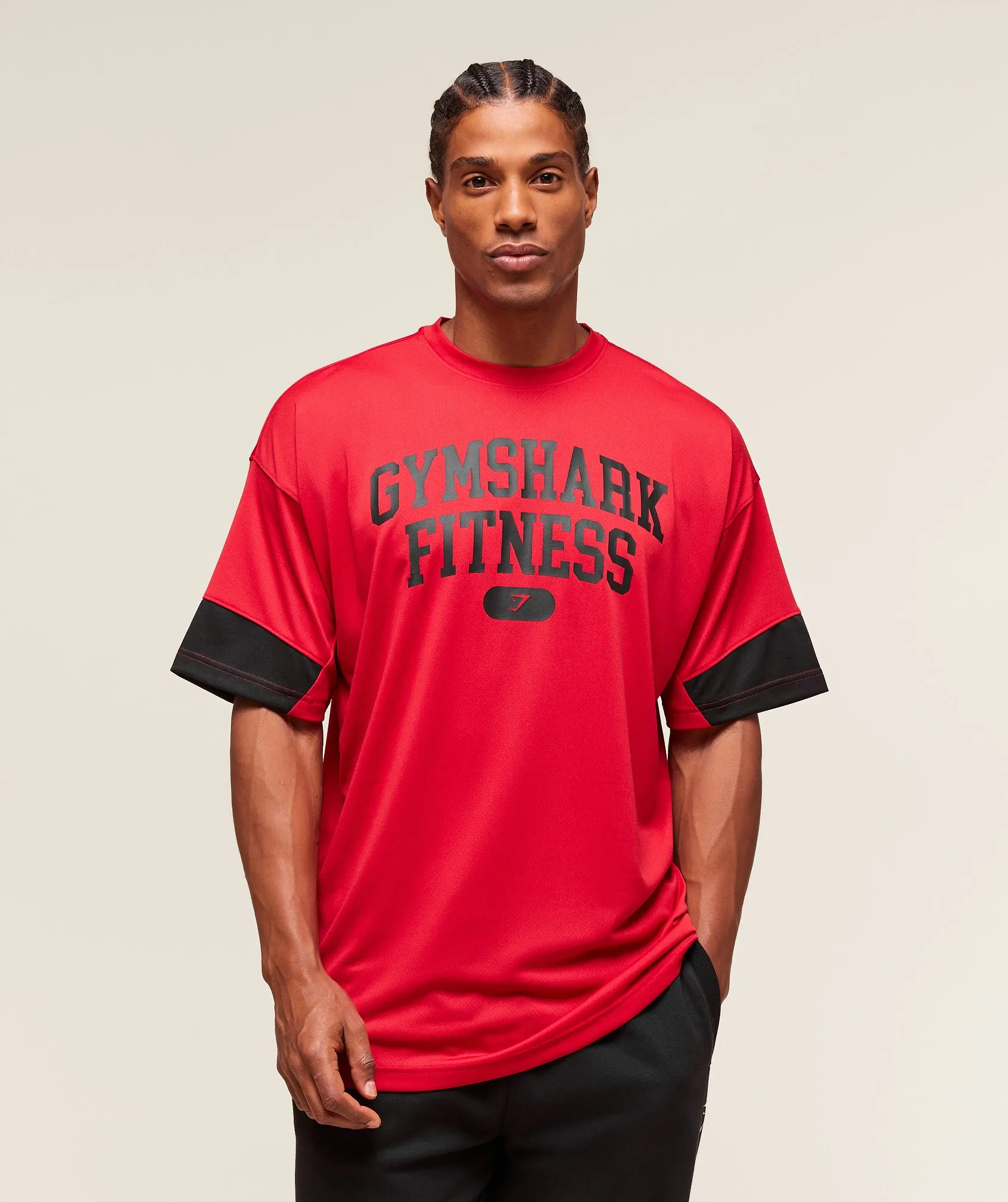 Gymshark Campus Oversized T-Shirt - Conditioning Red sold by Gymshark product image thumbnail 5