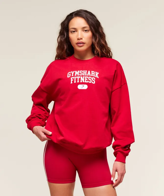 Gymshark Varsity Graphic Pullover - Conditioning Red sold by Gymshark