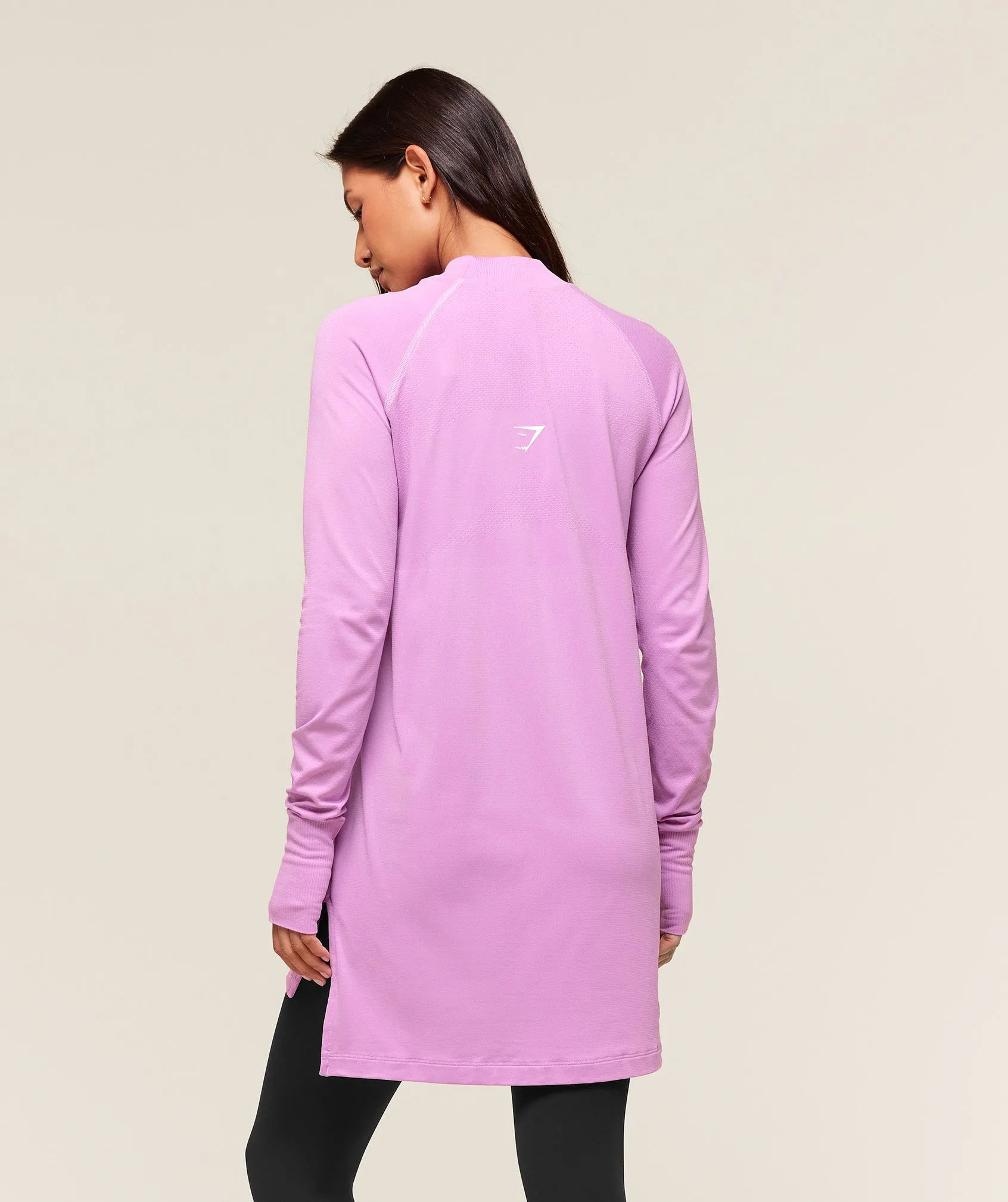 Gymshark Vital Long Line Top - Sour Pink Marl sold by Gymshark product image thumbnail 2