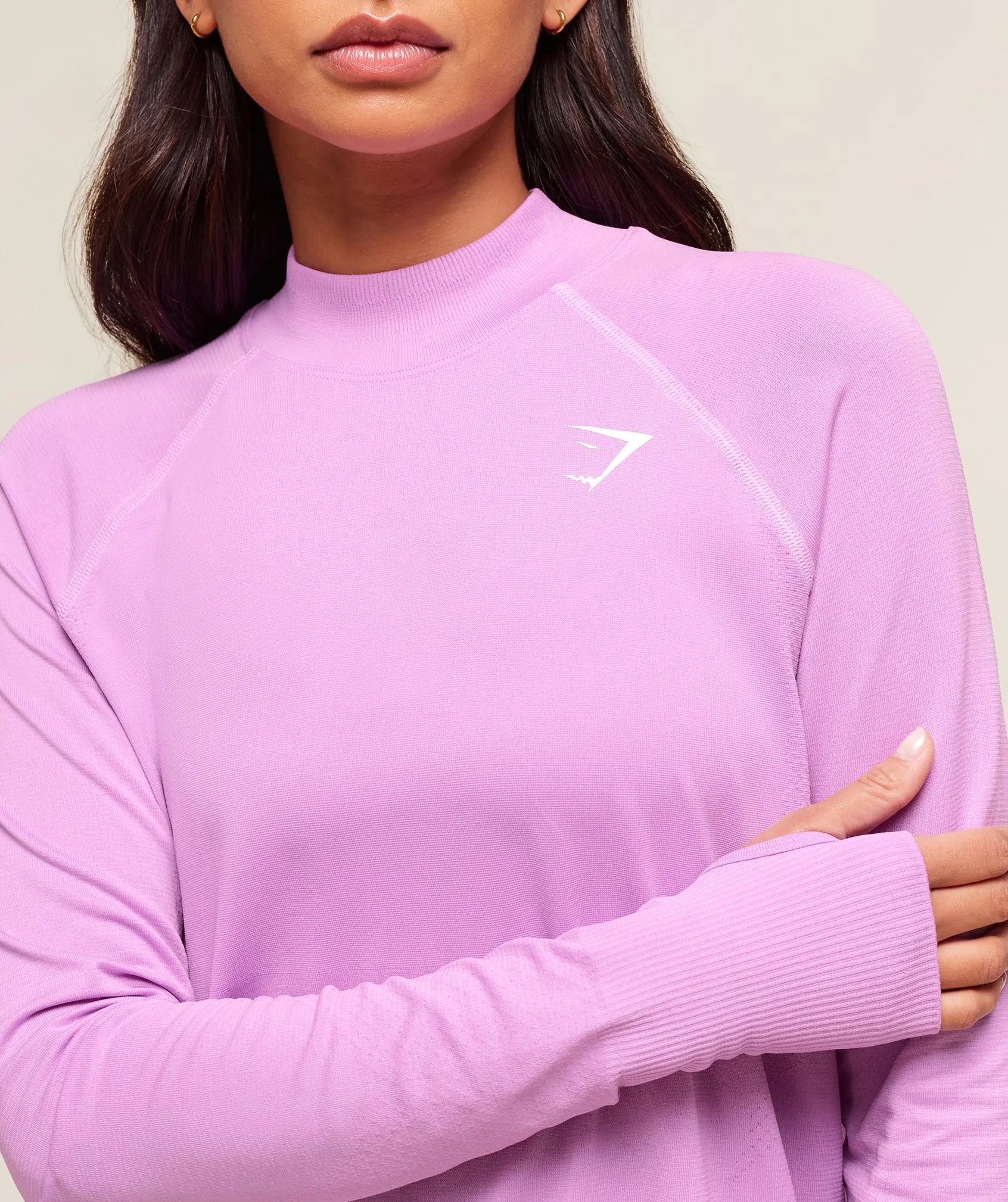 Gymshark Vital Long Line Top - Sour Pink Marl sold by Gymshark product image thumbnail 5