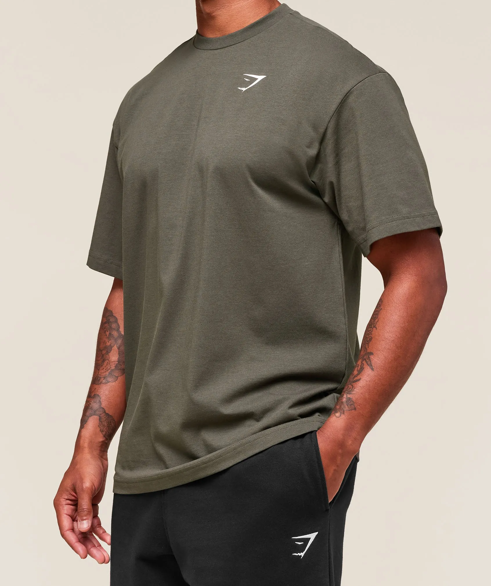 Gymshark Essential Oversized T-Shirt - Strength Green sold by Gymshark product image thumbnail 3