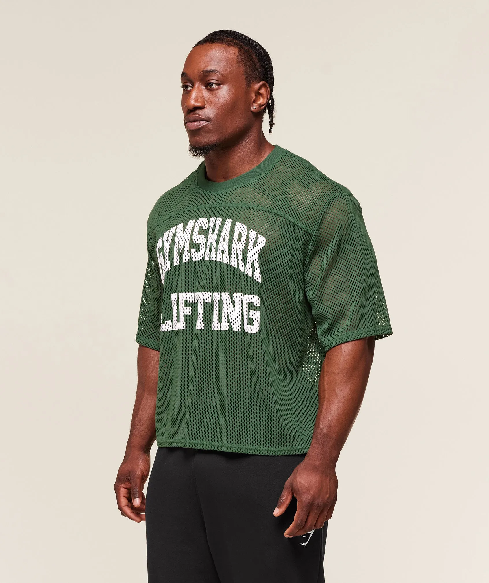 Gymshark Mesh Oversized T-Shirt - Classic Green sold by Gymshark product image thumbnail 3