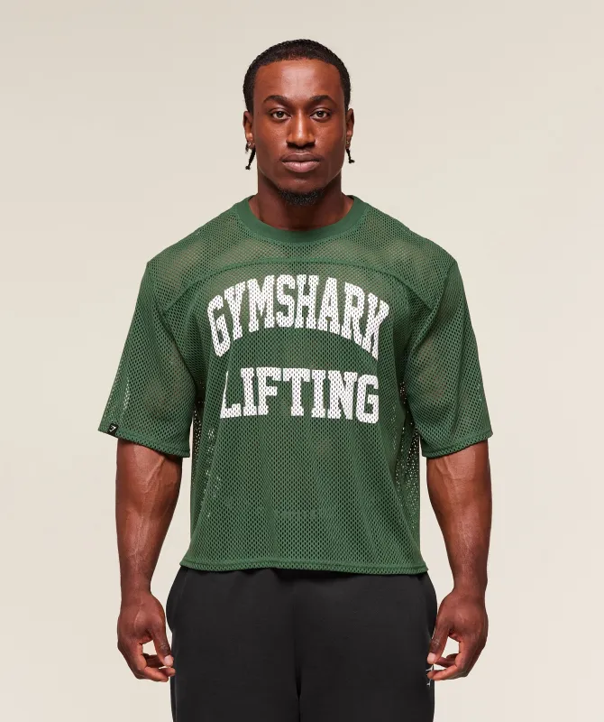 Gymshark Mesh Oversized T-Shirt - Classic Green sold by Gymshark