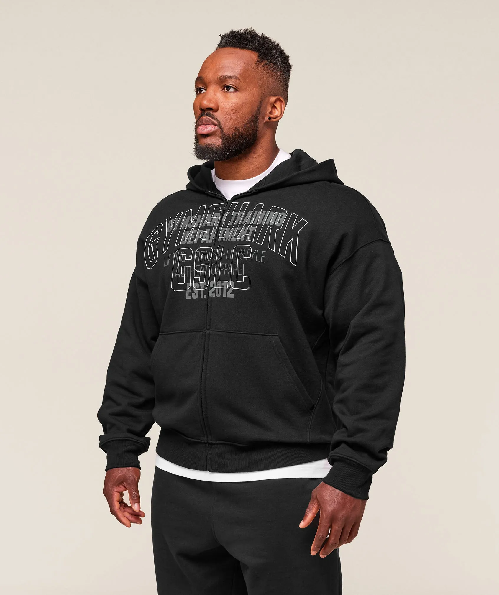 Gymshark Authentic Apparel Zip Up Hoodie - Black sold by Gymshark product image thumbnail 3