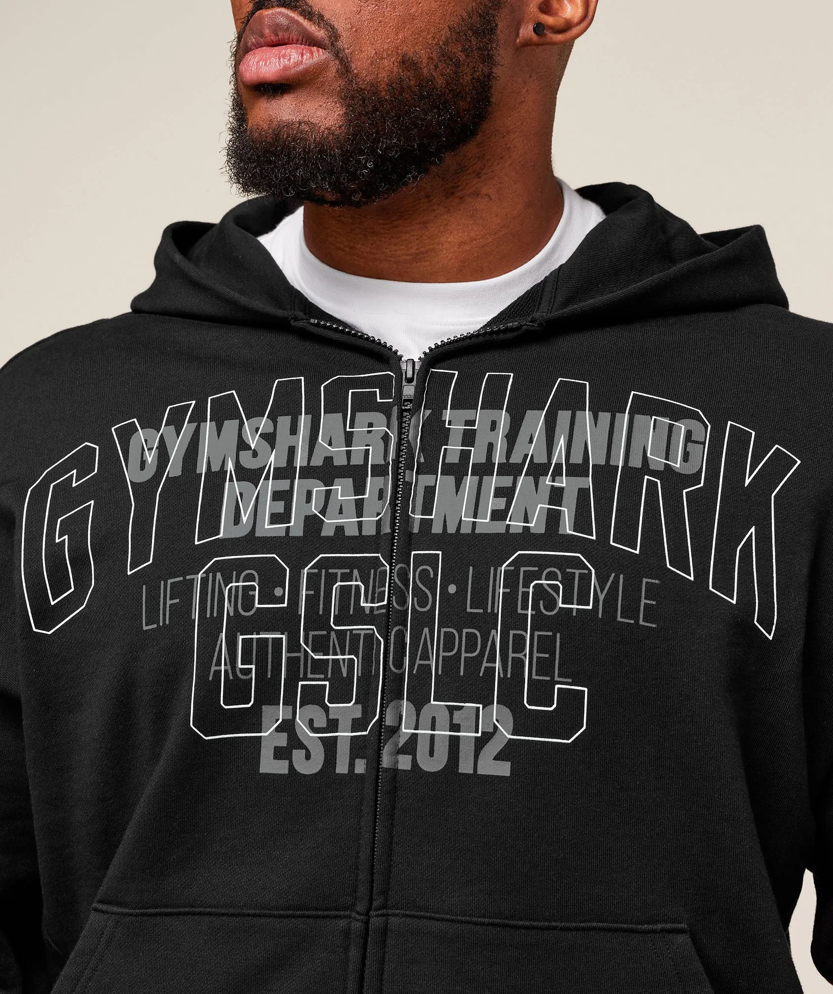 Gymshark Authentic Apparel Zip Up Hoodie - Black sold by Gymshark product image thumbnail 4