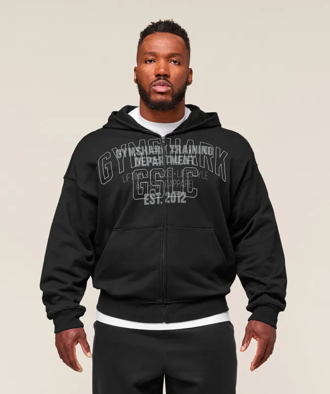 Gymshark Authentic Apparel Zip Up Hoodie - Black sold by Gymshark