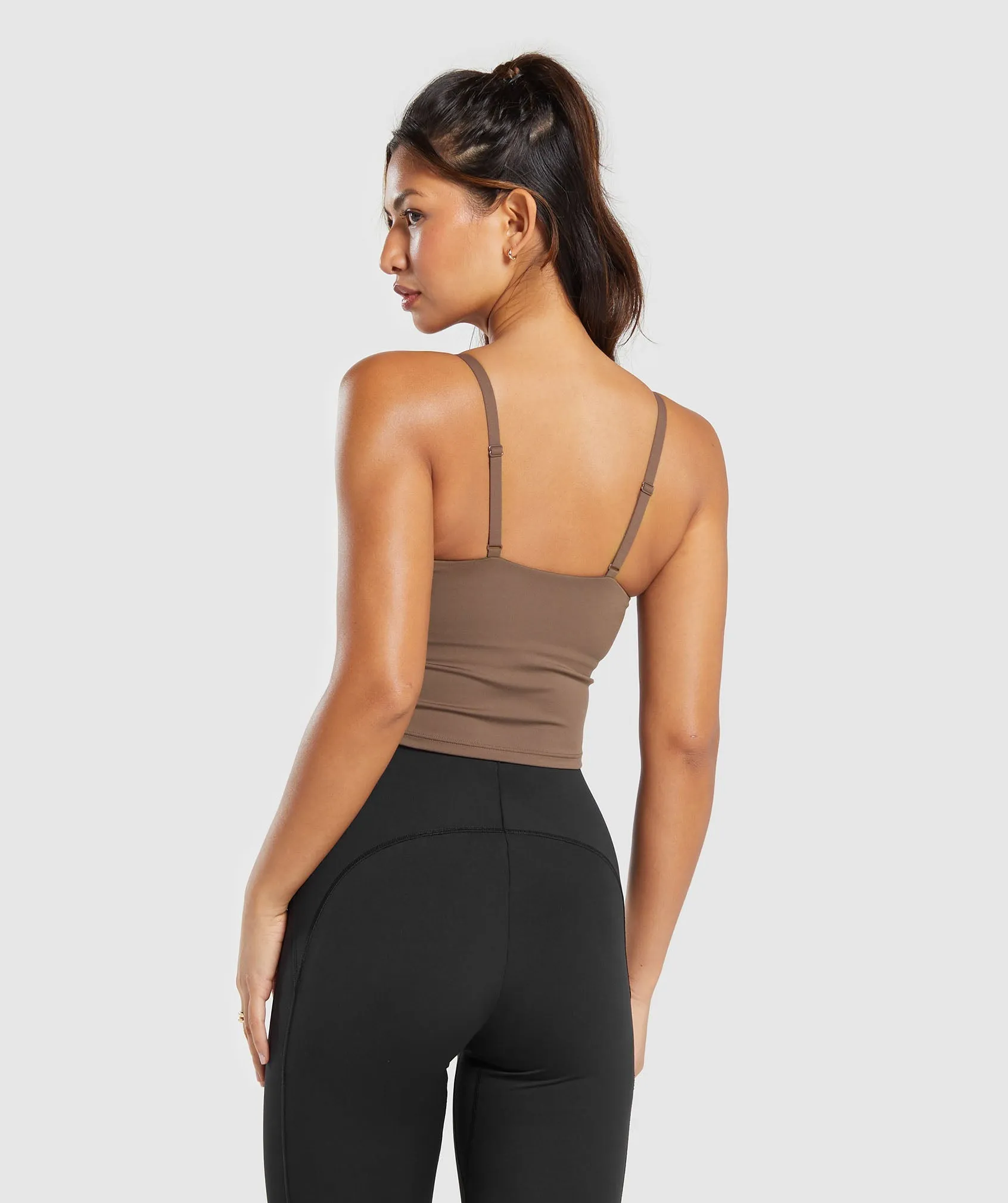 Gymshark Everyday Shelf Cami Tank- Soft Brown sold by Gymshark product image thumbnail 2