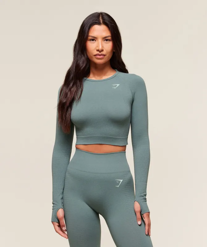 Gymshark Vital Crop Top - Celeste Blue Marl sold by Gymshark