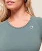 Gymshark Vital Scoop Neck Top - Celeste Blue/Marl sold by Gymshark