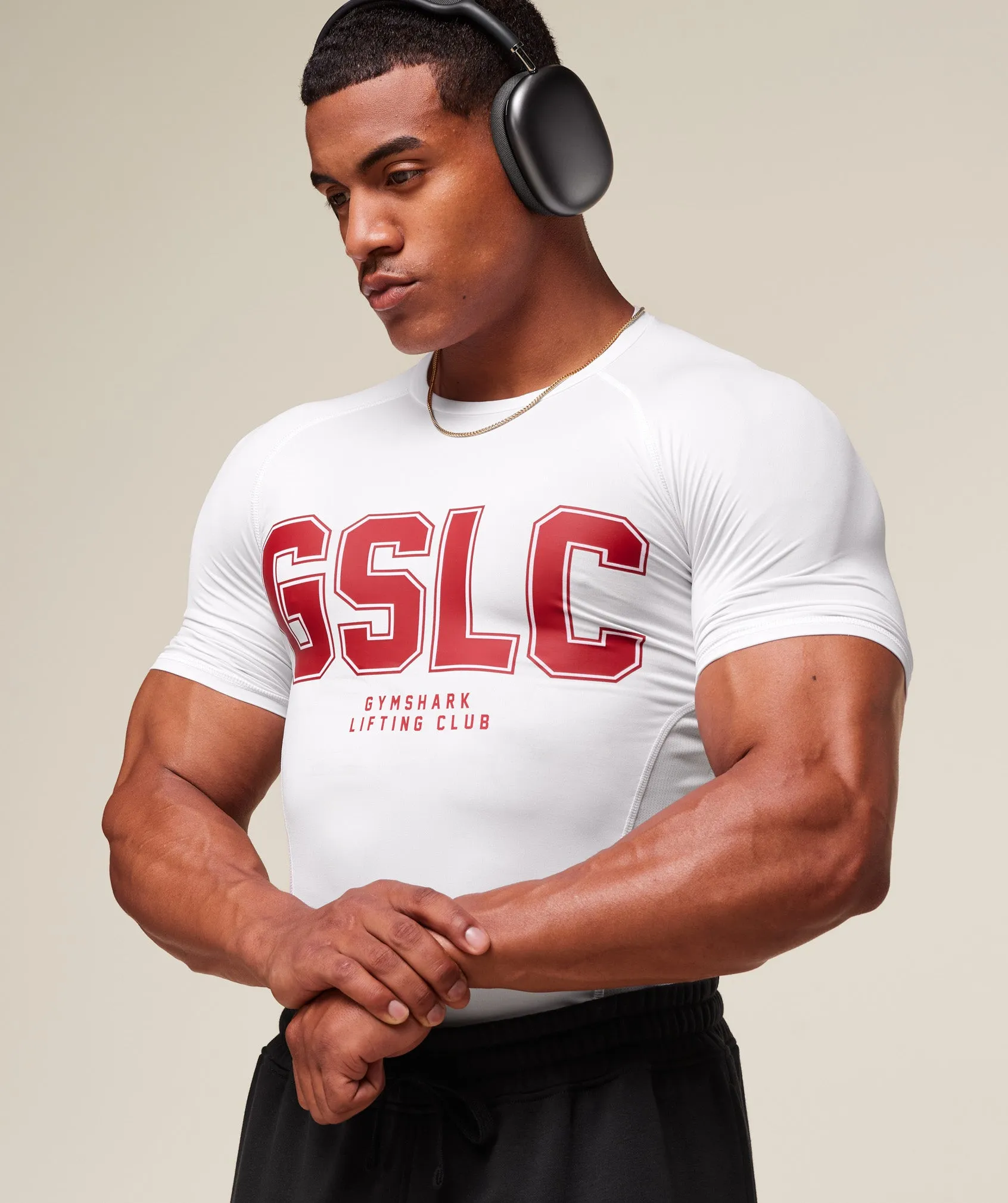 Gymshark GSLC Baselayer T-Shirt - White sold by Gymshark product image thumbnail 5