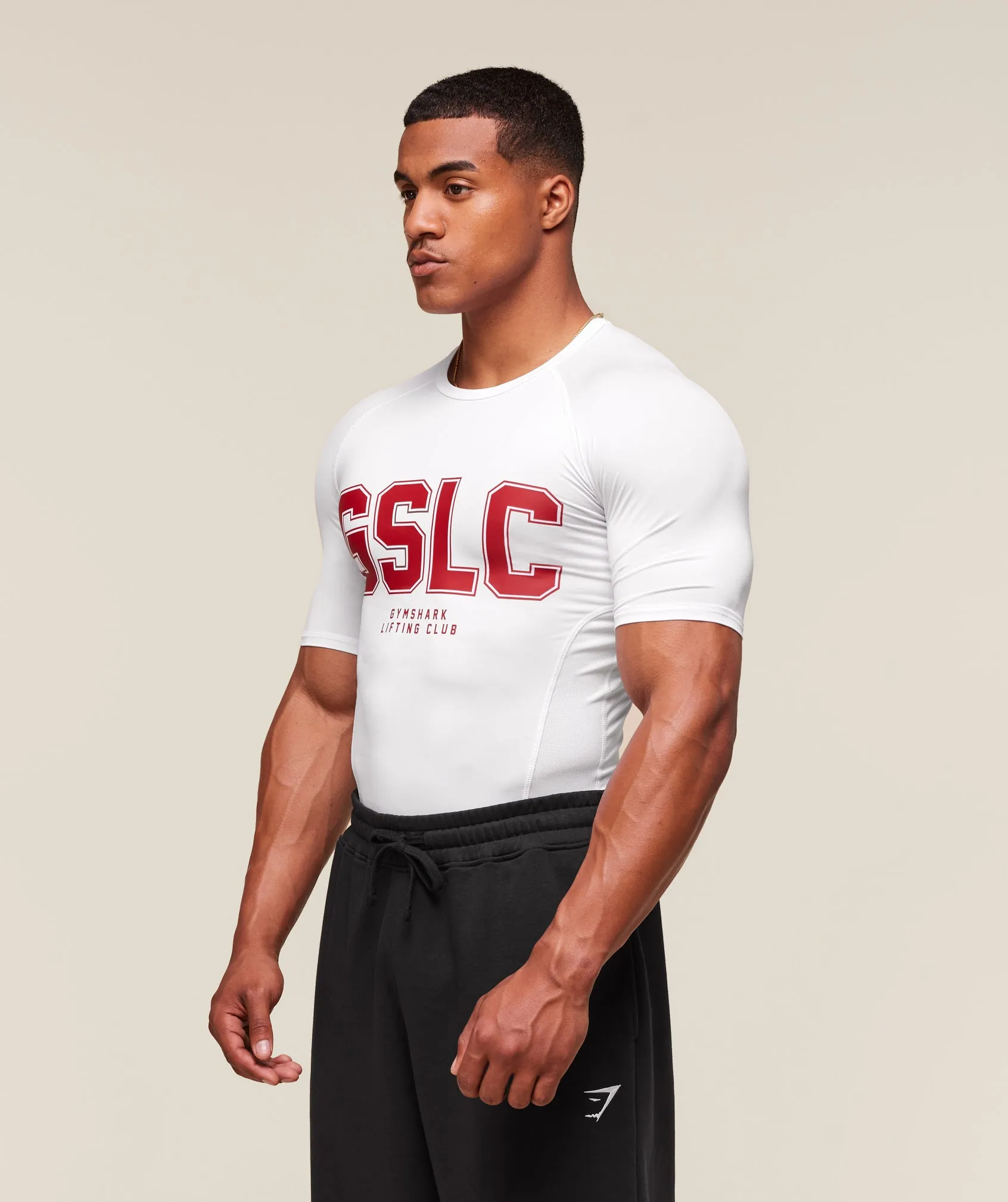 Gymshark GSLC Baselayer T-Shirt - White sold by Gymshark product image thumbnail 3