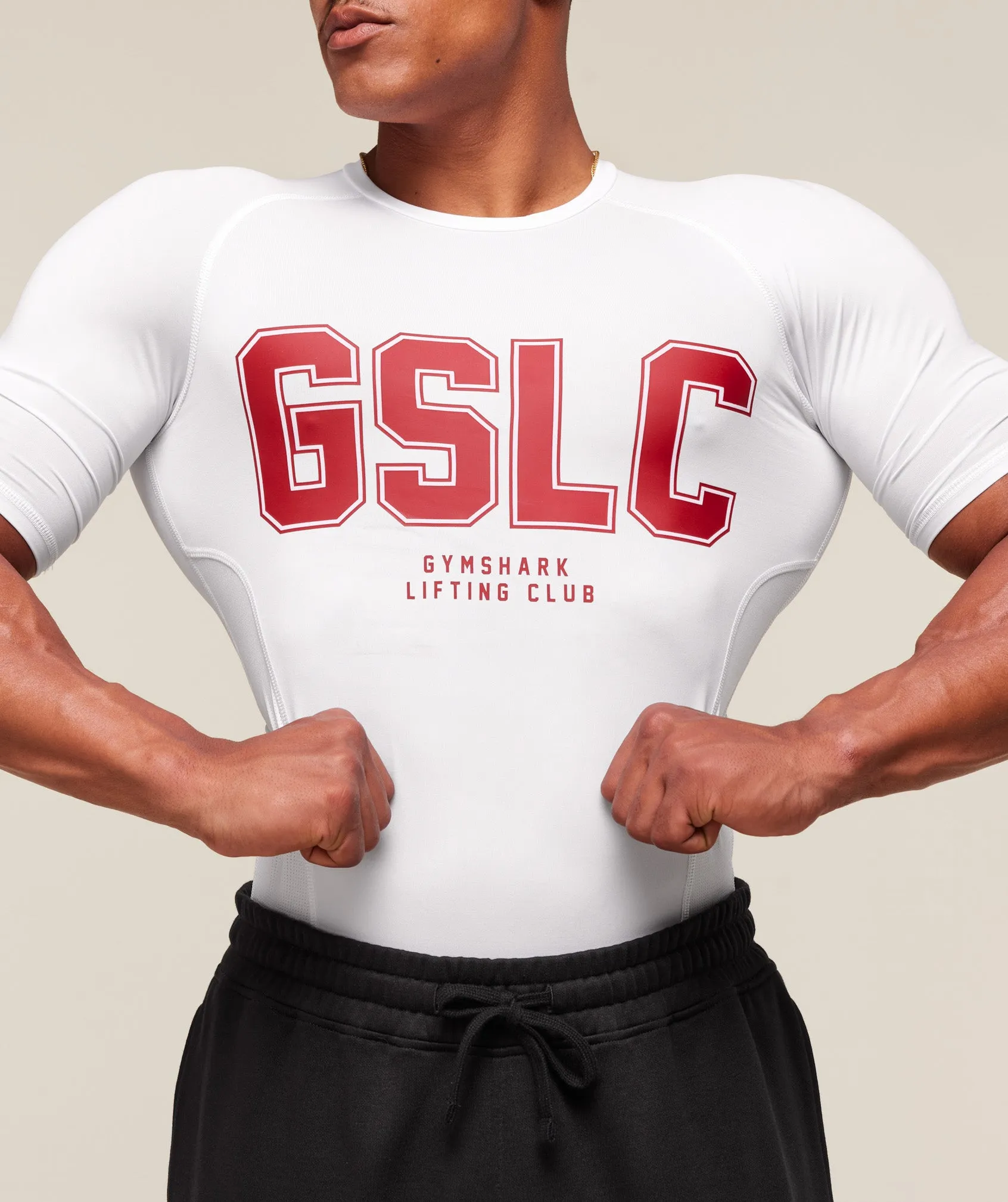 Gymshark GSLC Baselayer T-Shirt - White sold by Gymshark product image thumbnail 4