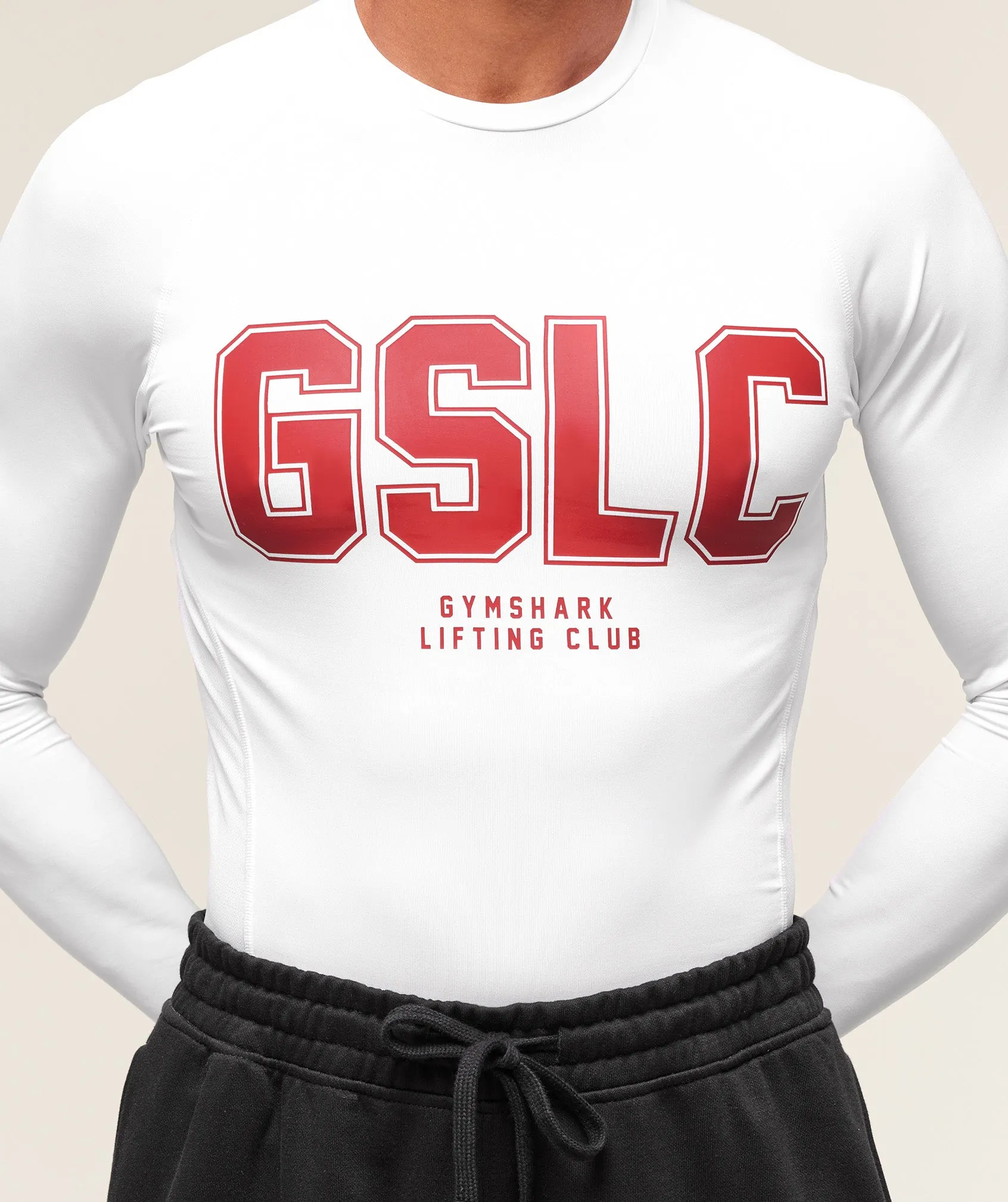 Gymshark GSLC Baselayer Long Sleeve T-Shirt - White sold by Gymshark product image thumbnail 3