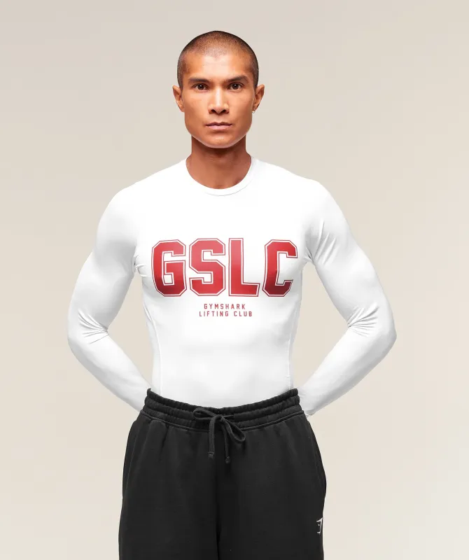 Gymshark GSLC Baselayer Long Sleeve T-Shirt - White sold by Gymshark