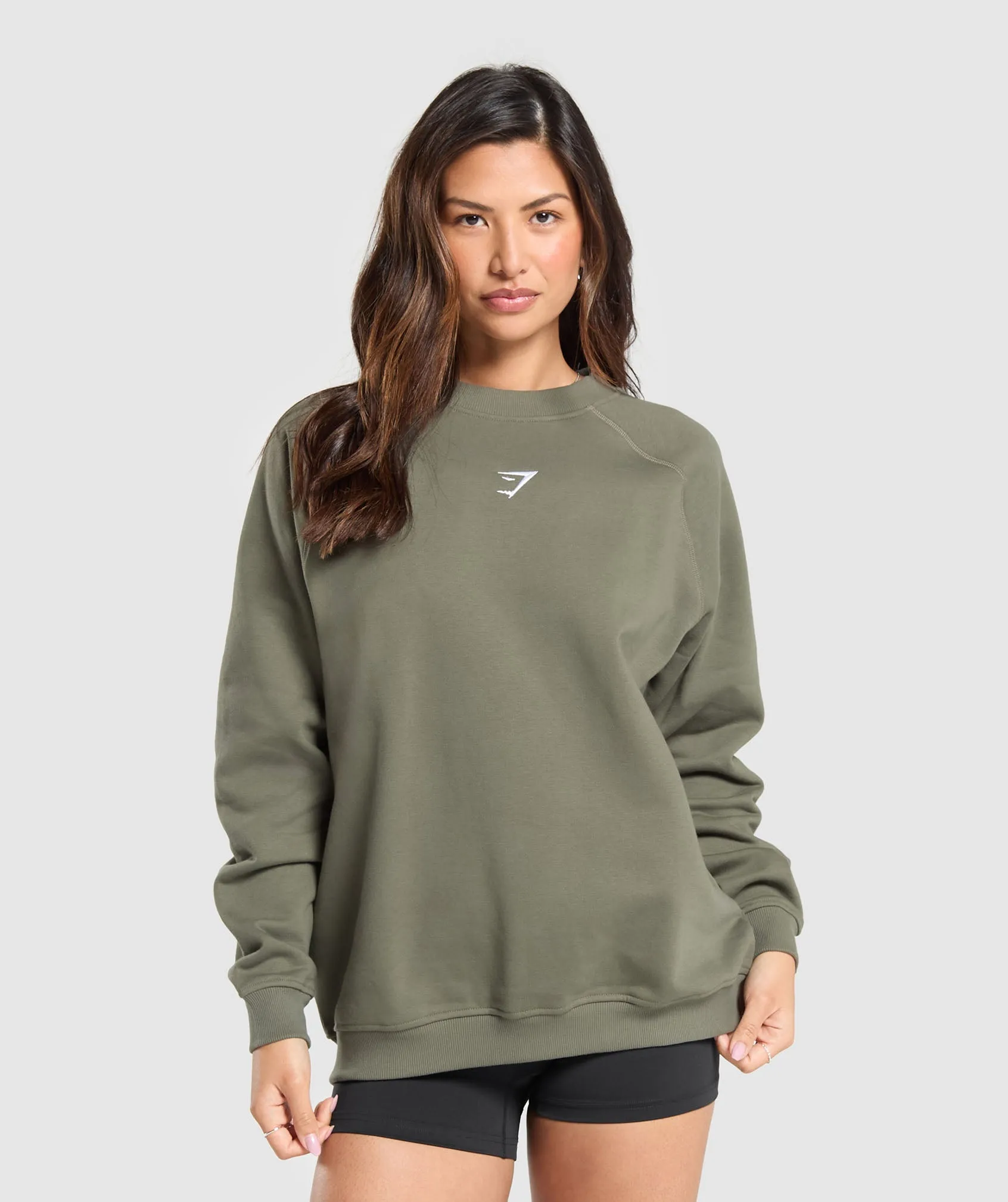 Gymshark Training Oversized Fleece Sweatshirt - Base Green sold by Gymshark