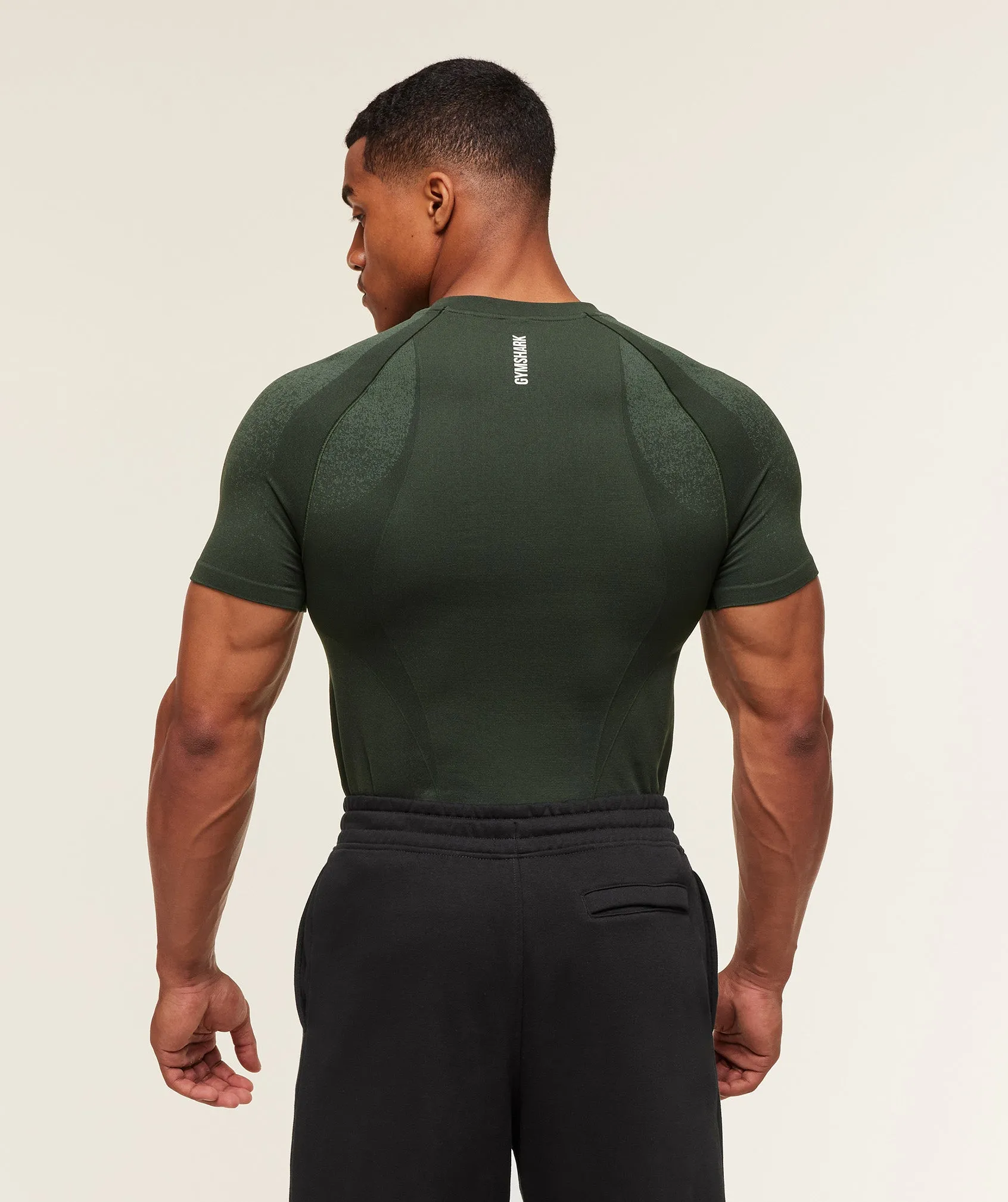Gymshark Shadow Seamless T Shirt - Trail Green sold by Gymshark product image thumbnail 2