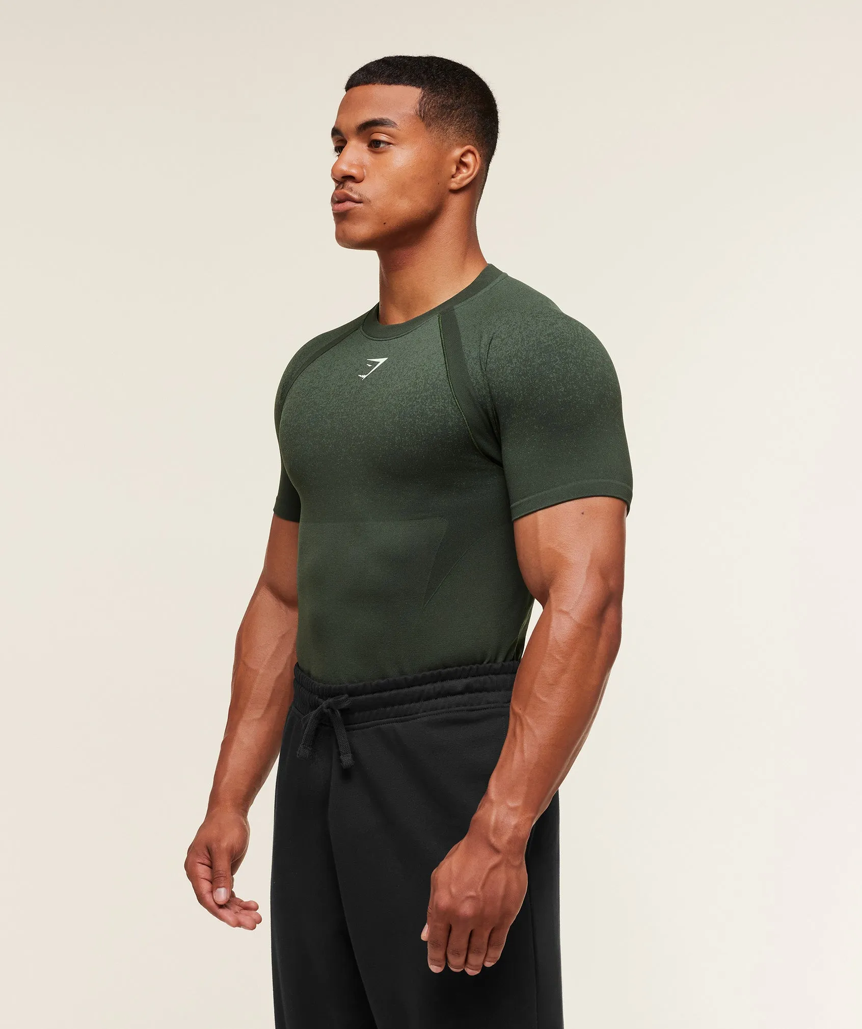 Gymshark Shadow Seamless T Shirt - Trail Green sold by Gymshark product image thumbnail 3