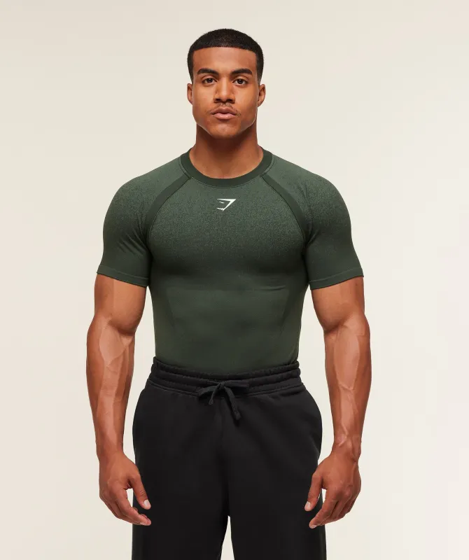 Gymshark Shadow Seamless T Shirt - Trail Green made by Gymshark