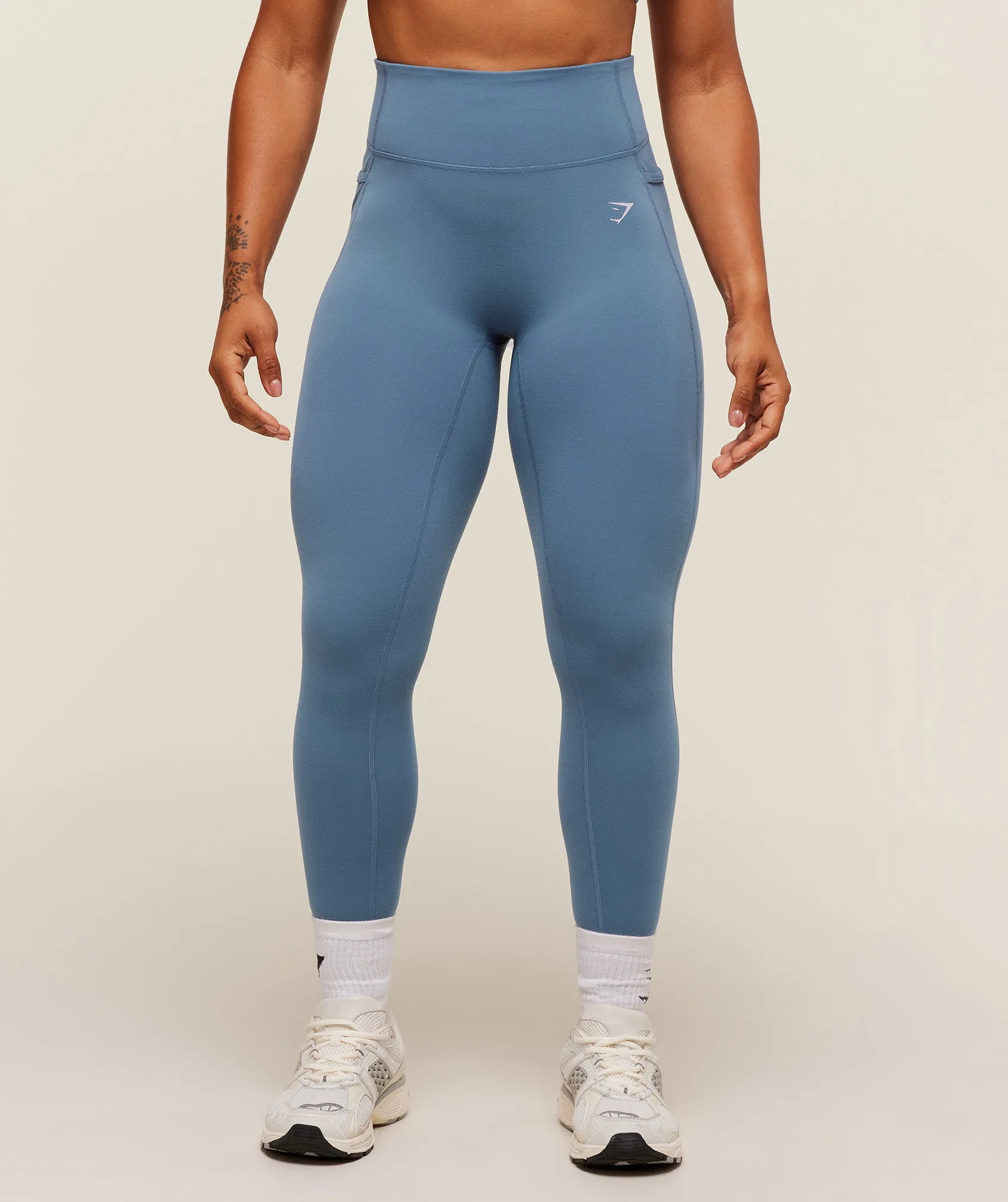 Gymshark Lifting Pocket Leggings - Worn Blue sold by Gymshark product image thumbnail 2