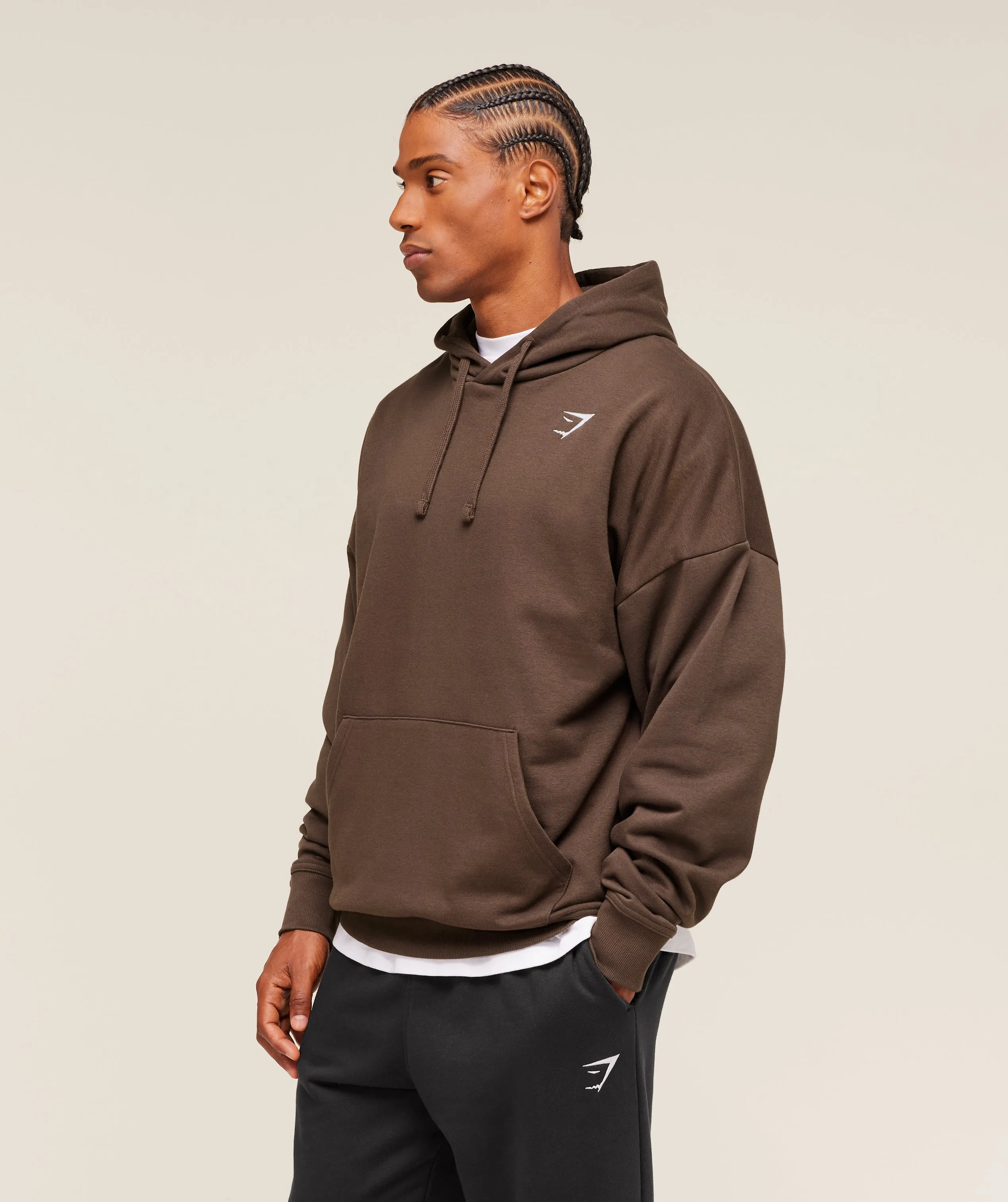 Gymshark Crest Oversized Hoodie - Archive Brown sold by Gymshark product image thumbnail 3